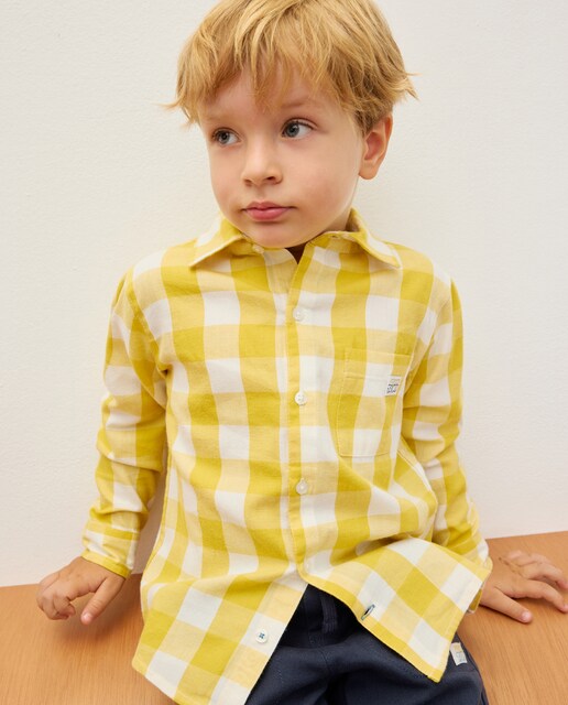 Imagem 0 de Camisa de Flanela aos Quadrados com Manga Comprida