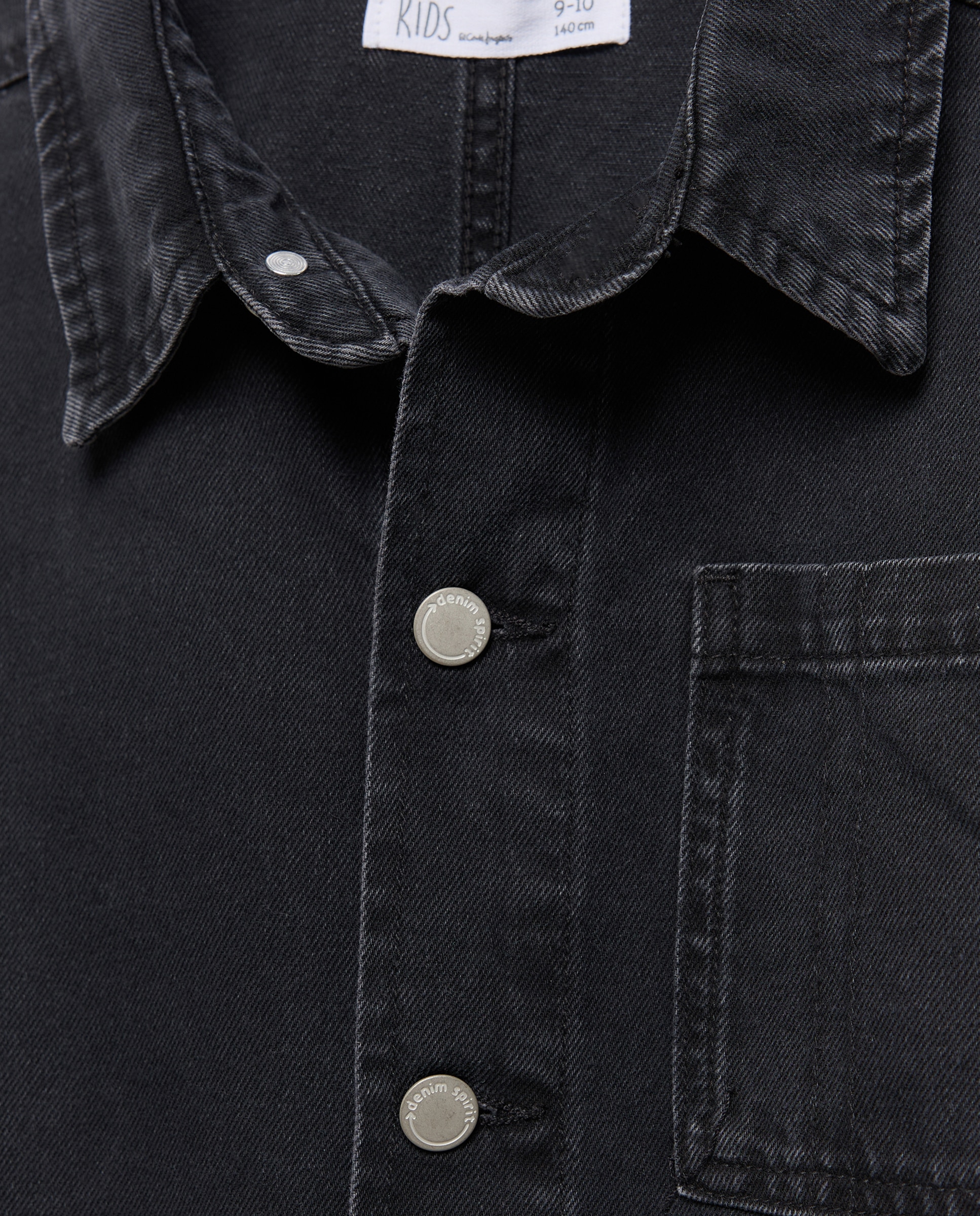 Sobrecamisa de Ganga com Manga Comprida e Bolsos Cinzento-6