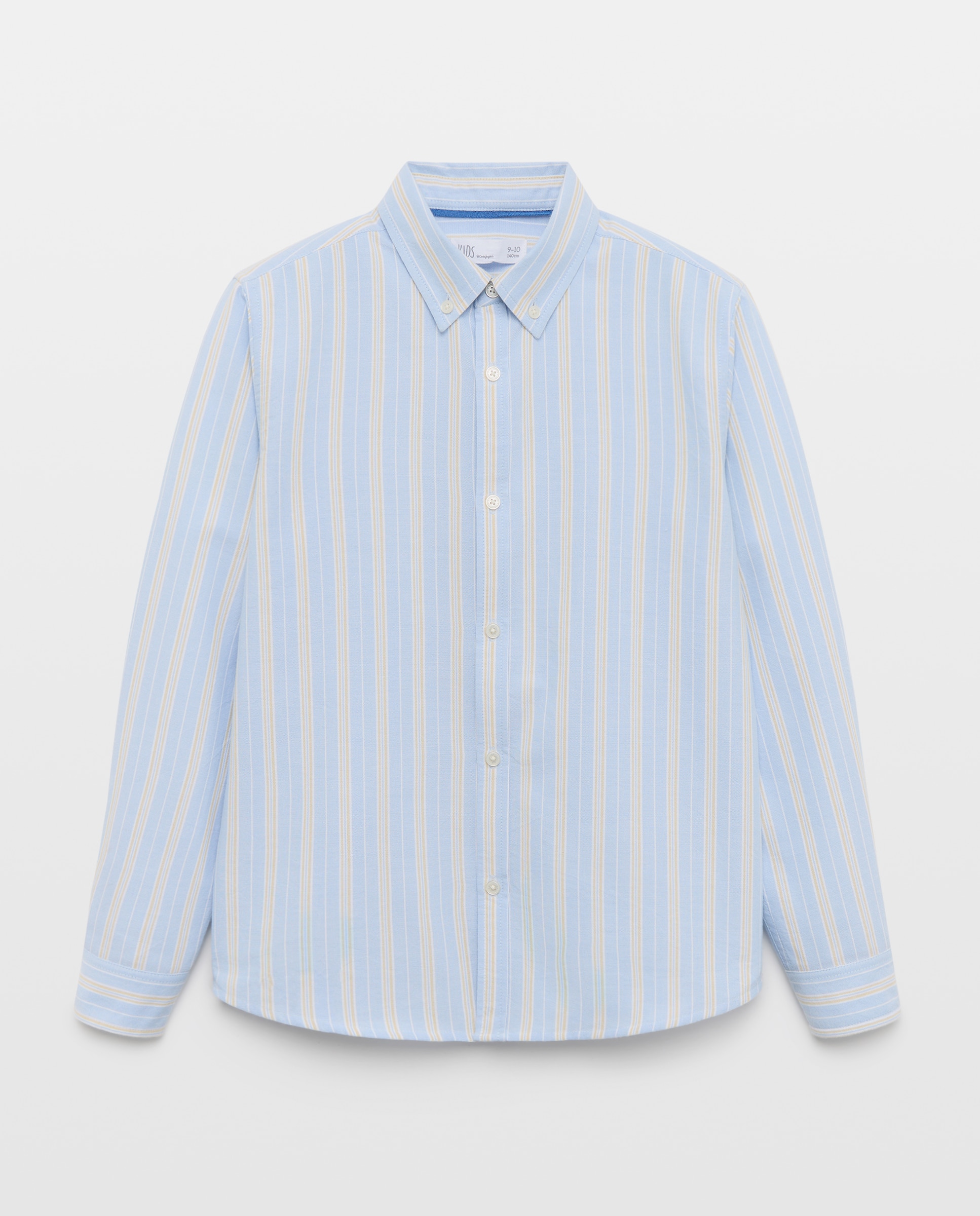 Camisa Oxford às Riscas com Manga Comprida Kids El Corte Inglés Verde-5