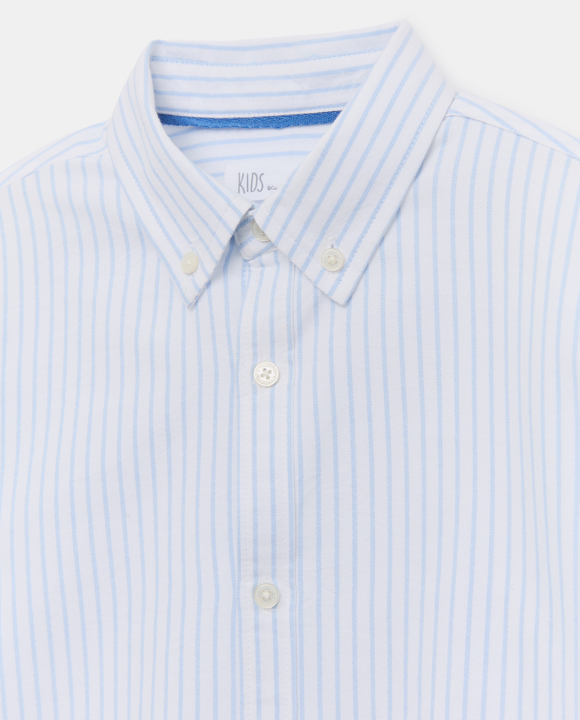 Camisa Oxford às Riscas com Manga Comprida Kids El Corte Inglés Azul-5