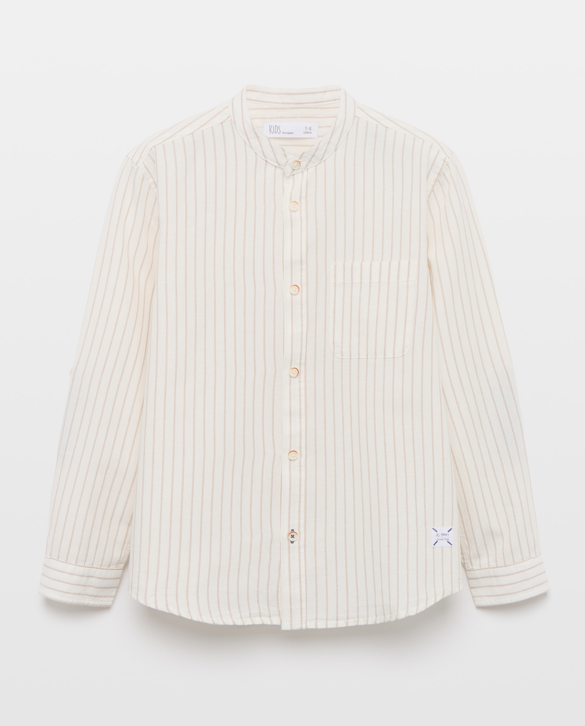 Camisa às Riscas com Gola à Padre Kids El Corte Inglés Castanho-5