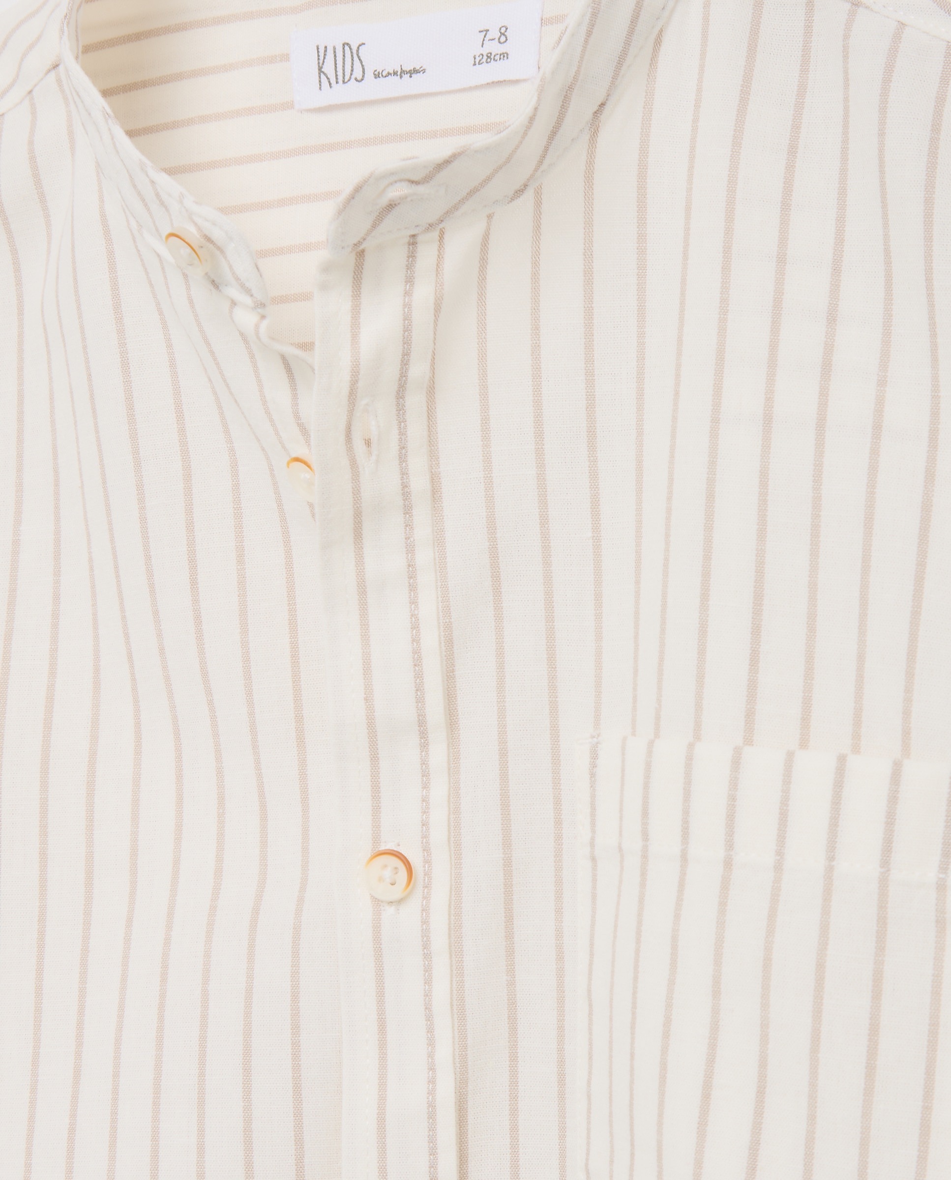 Camisa às Riscas com Gola à Padre Kids El Corte Inglés Castanho-6
