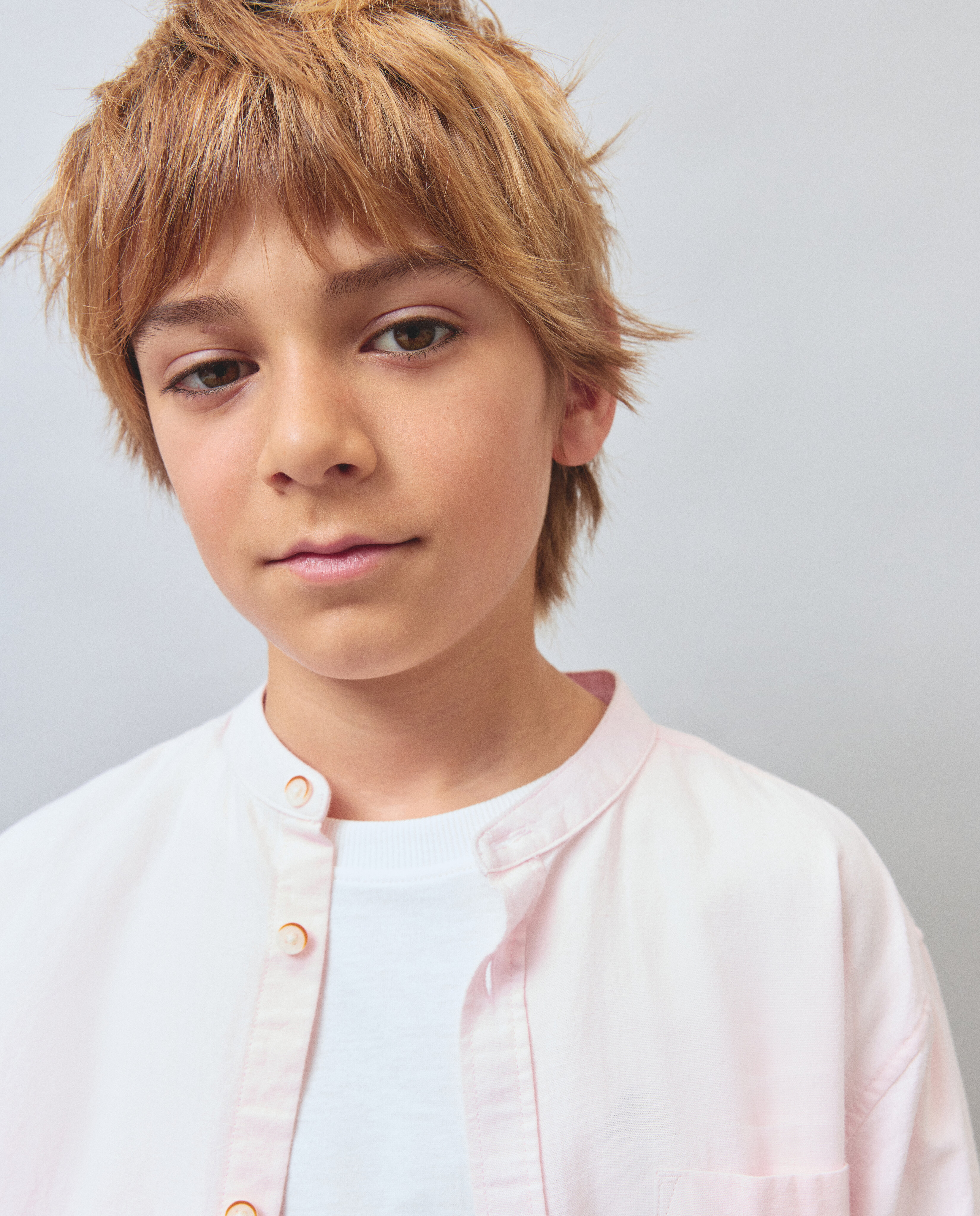 Camisa Lisa com Gola à Padre Kids El Corte Inglés 200 Rosa-4