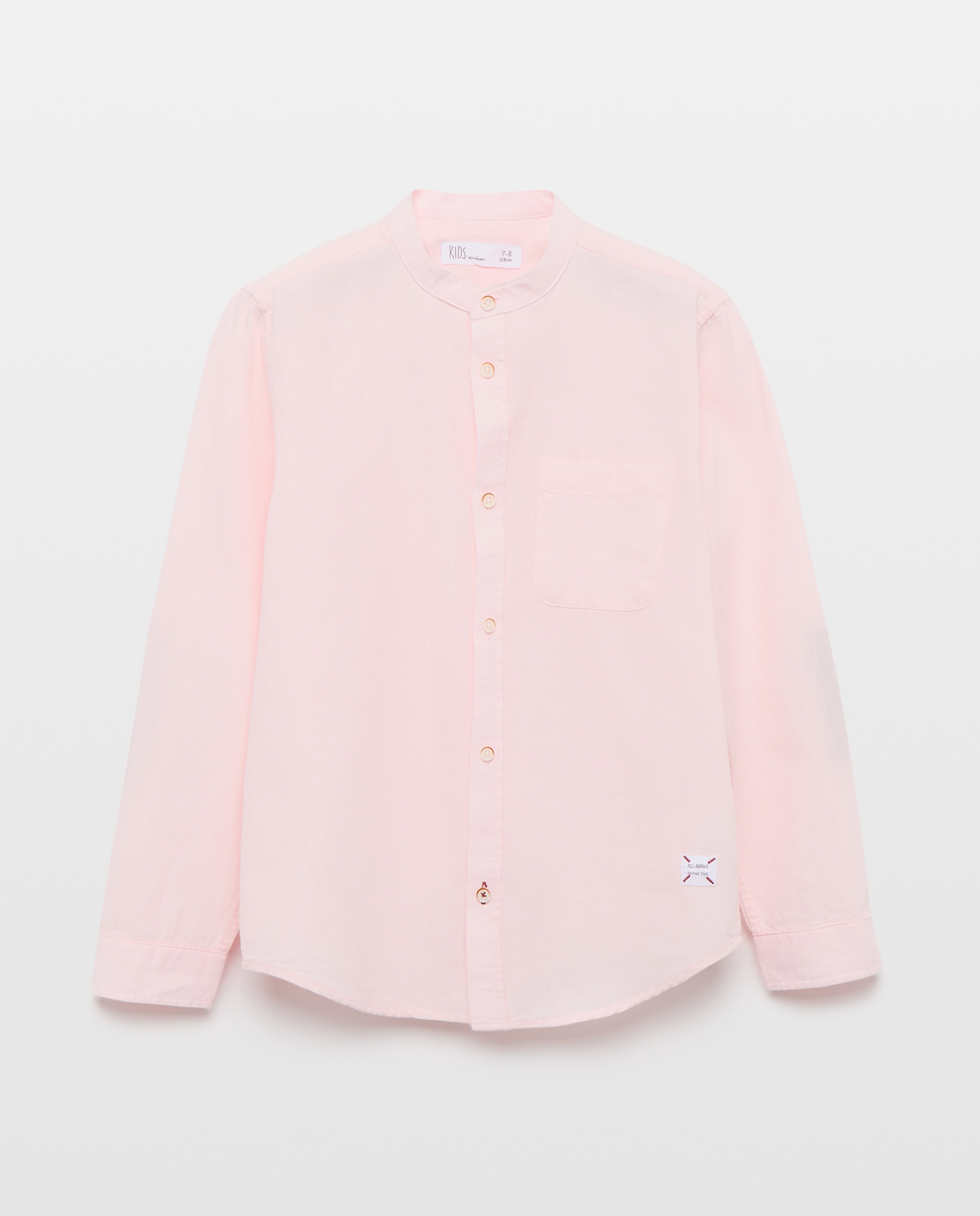 Camisa Lisa com Gola à Padre Kids El Corte Inglés 200 Rosa-5