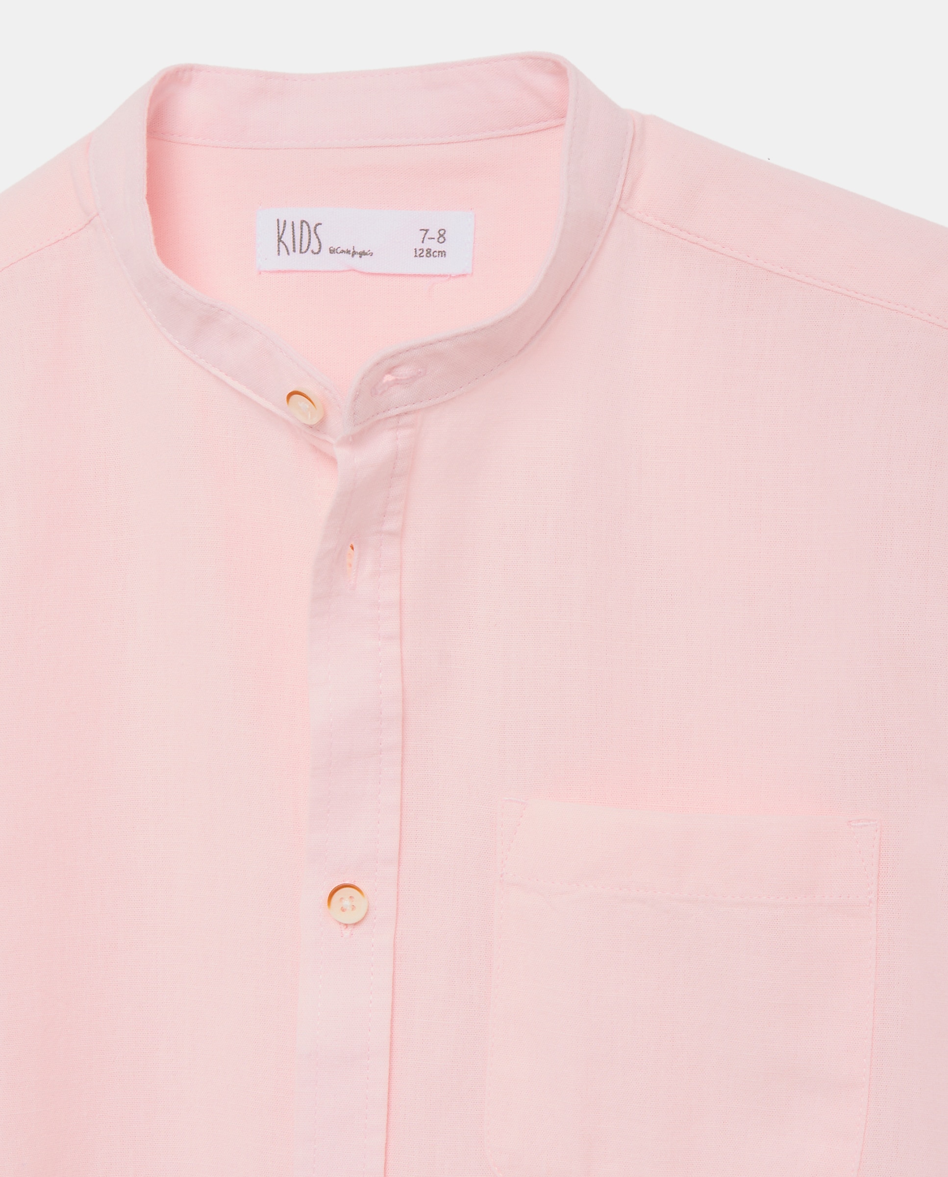 Camisa Lisa com Gola à Padre Kids El Corte Inglés 200 Rosa-6