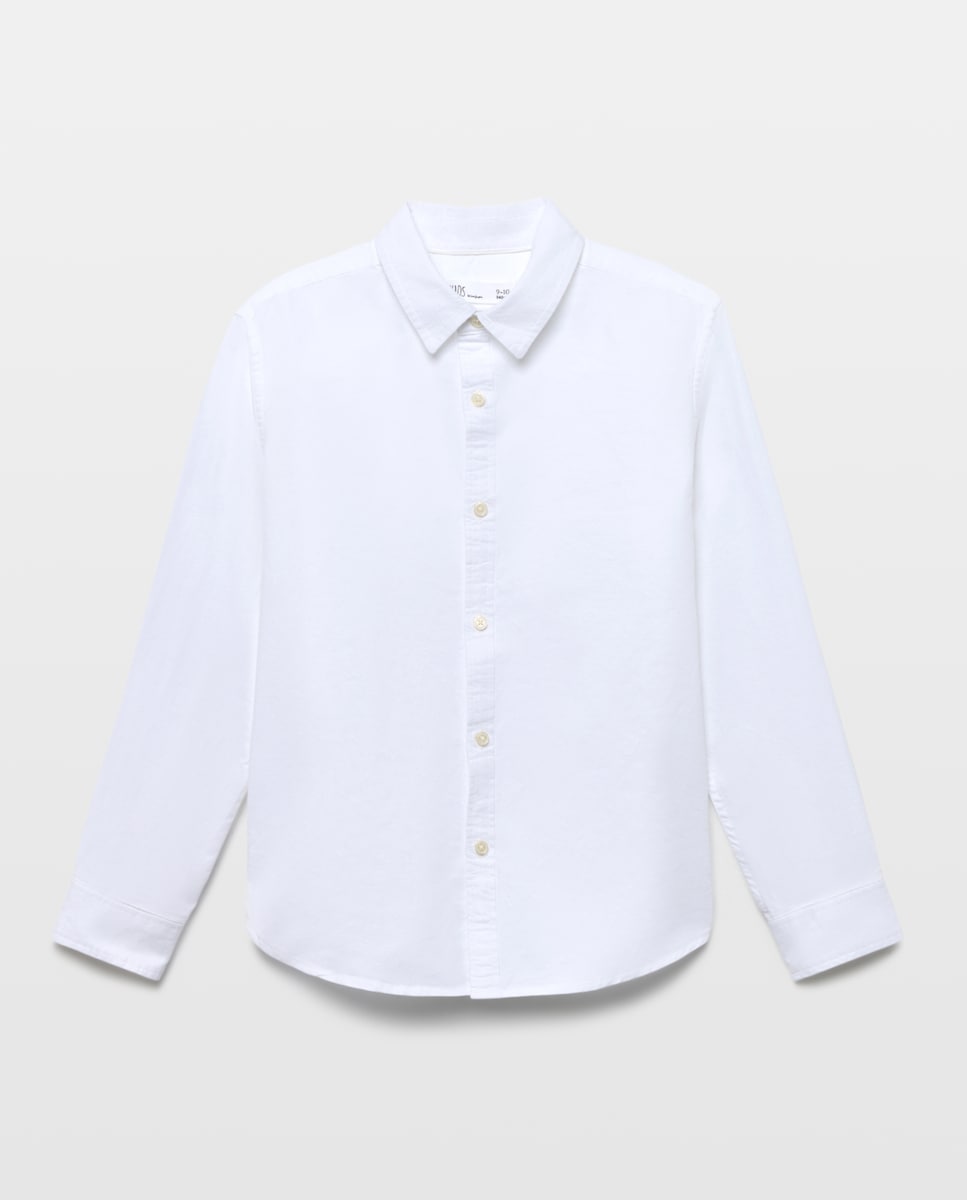 Imagen 0 de Camisa oxford manga larga de niño Blanco