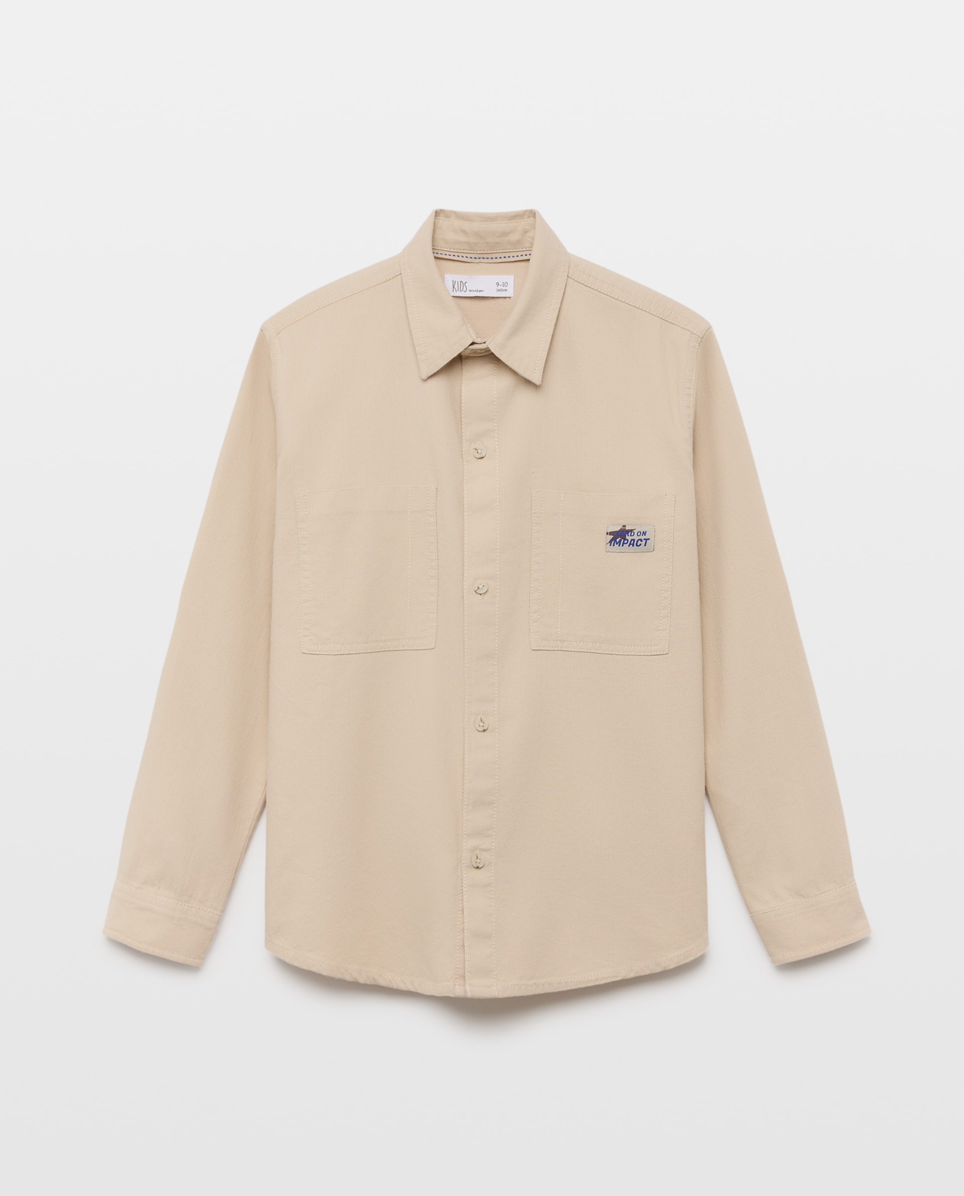 Camisa denim manga larga de niño - Kids El Corte Inglés - Beige Beige-5