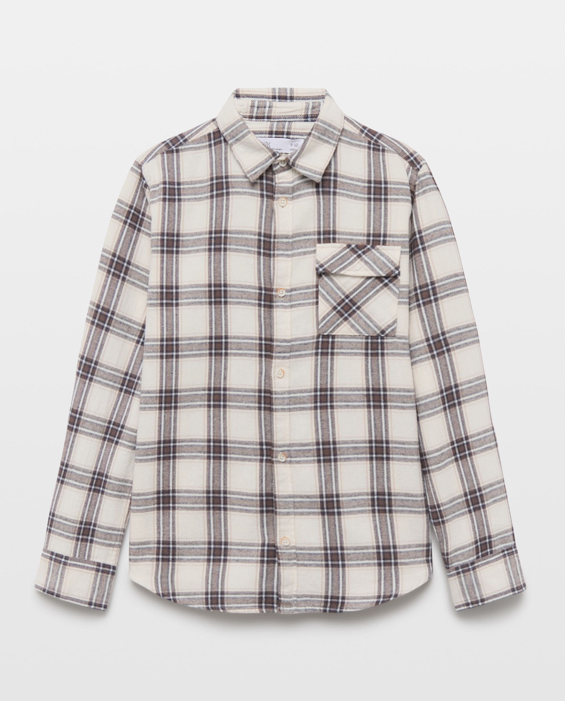 Camisa manga larga franela print en espalda de niño - Kids El Corte Inglés - Azul Azul-4