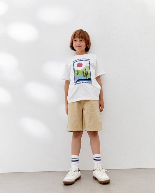 Imagem 0 de T-shirt Estampada com Manga Curta