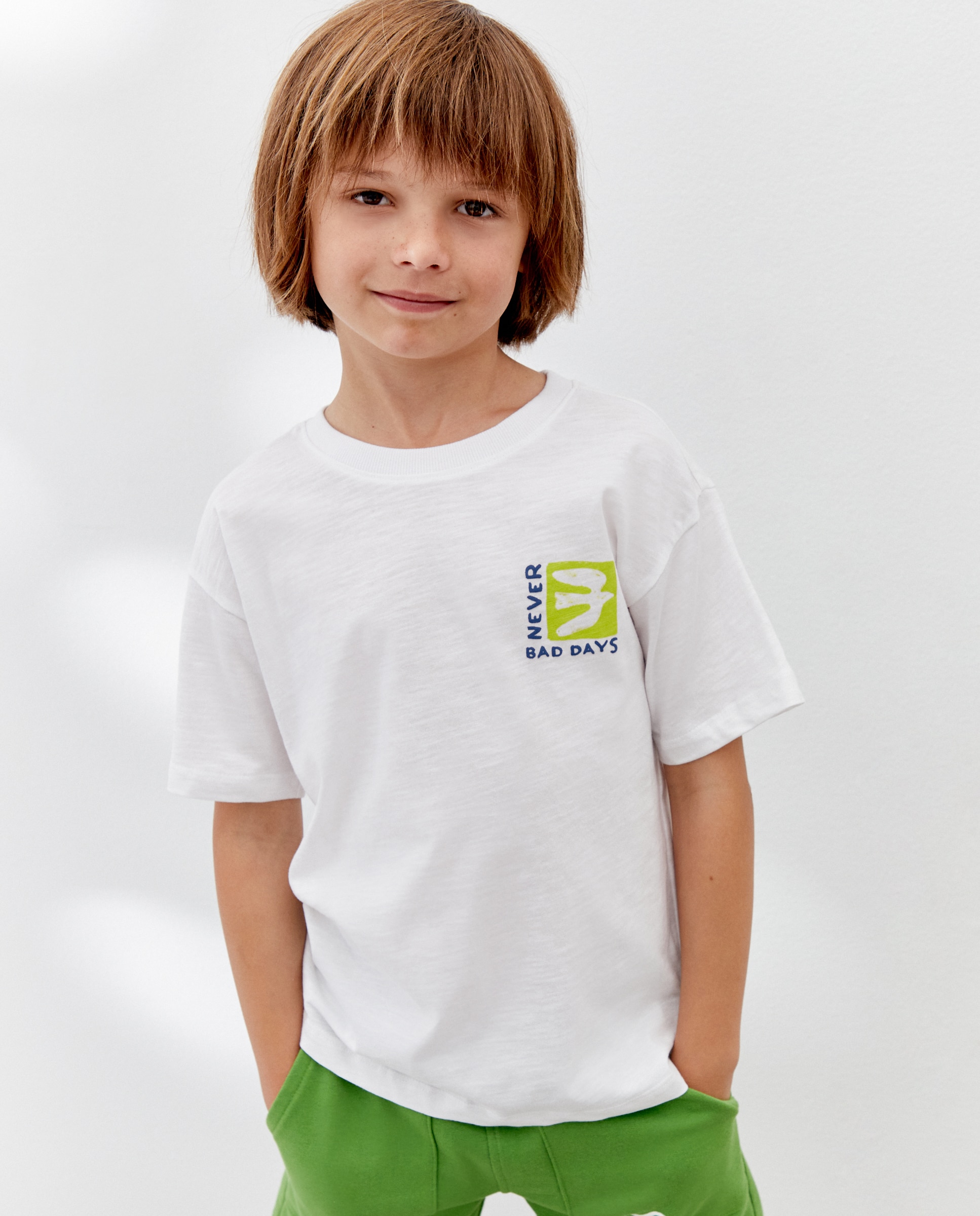 T-shirt de Manga Curta Kids El Corte Inglés Branco-1