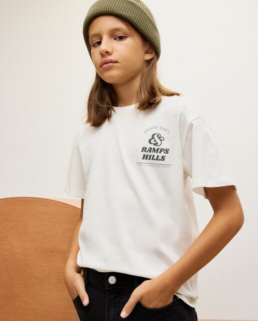 Imagem 0 de T-shirt com Manga Curta e Estampado à Frente