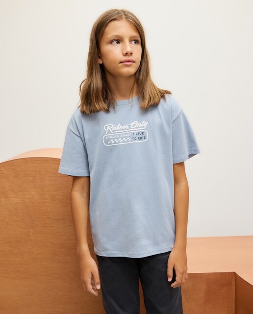 Imagem 0 de T-shirt com Manga Curta e Estampado à Frente