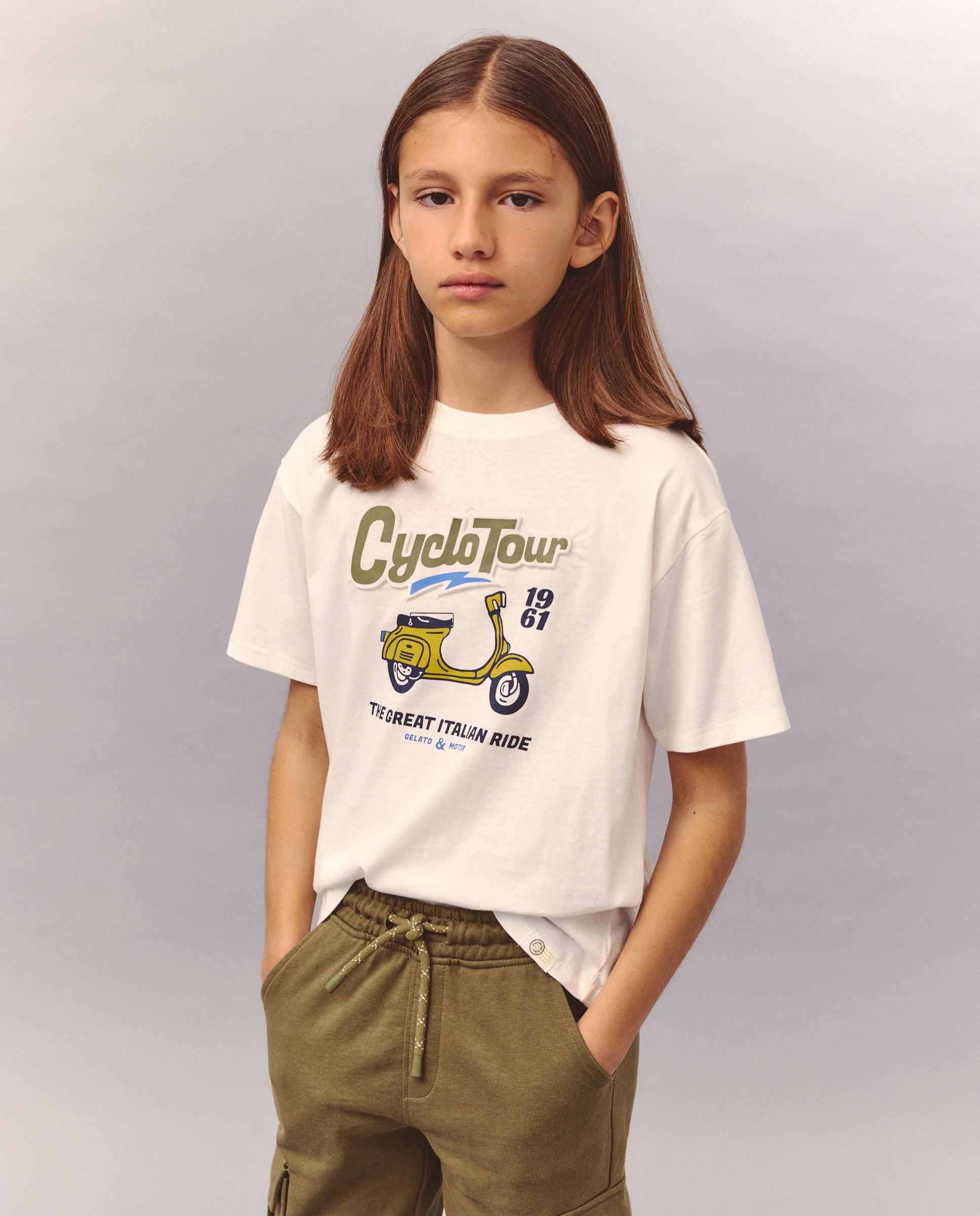 Imagem 0 de T-shirt de Manga Curta Embossed Print