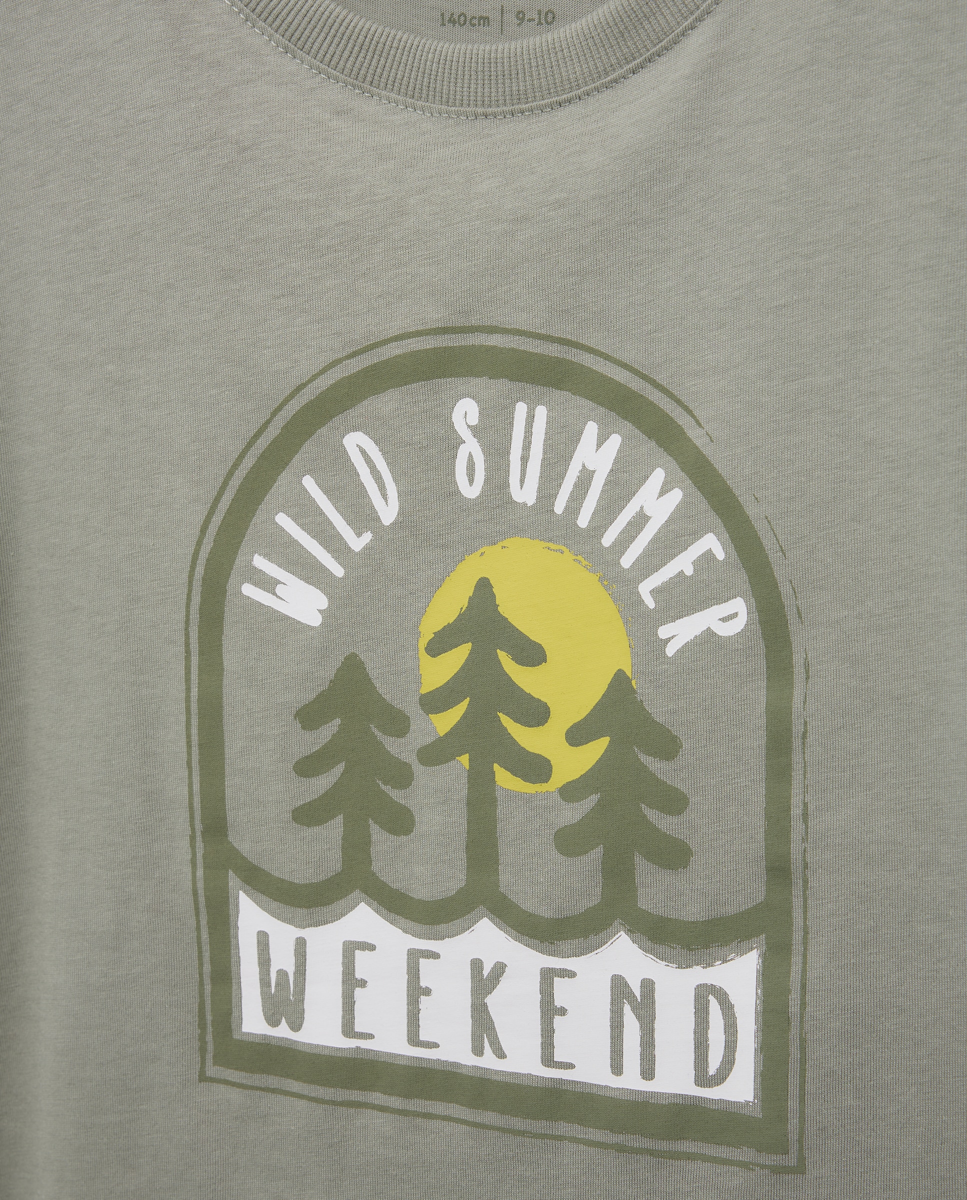 T-shirt de Manga Curta com Desenho de Will Summer Verde-5