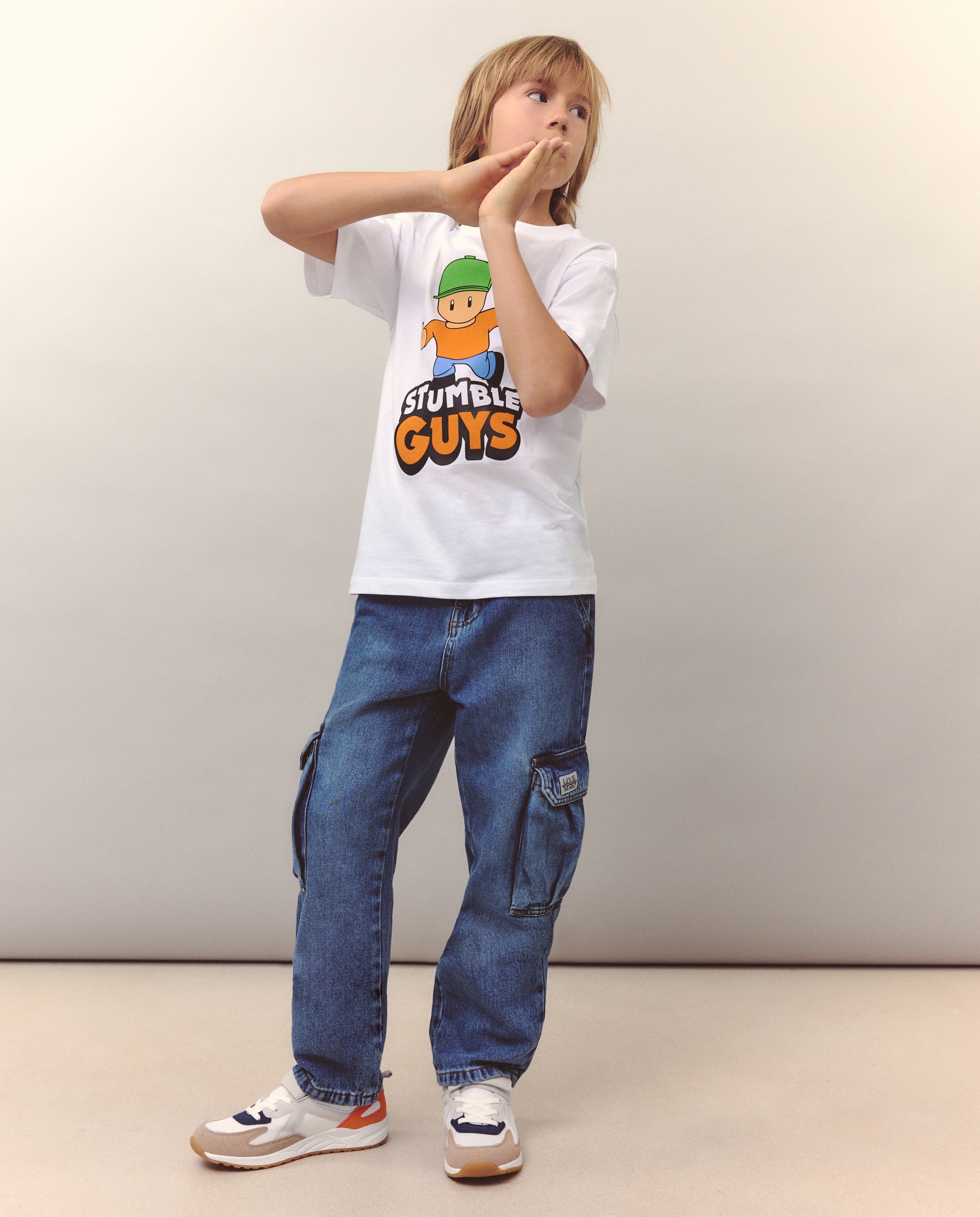 Camiseta de niño con manga corta y estampado delantero - Kids El Corte Inglés - Blanco Blanco-1