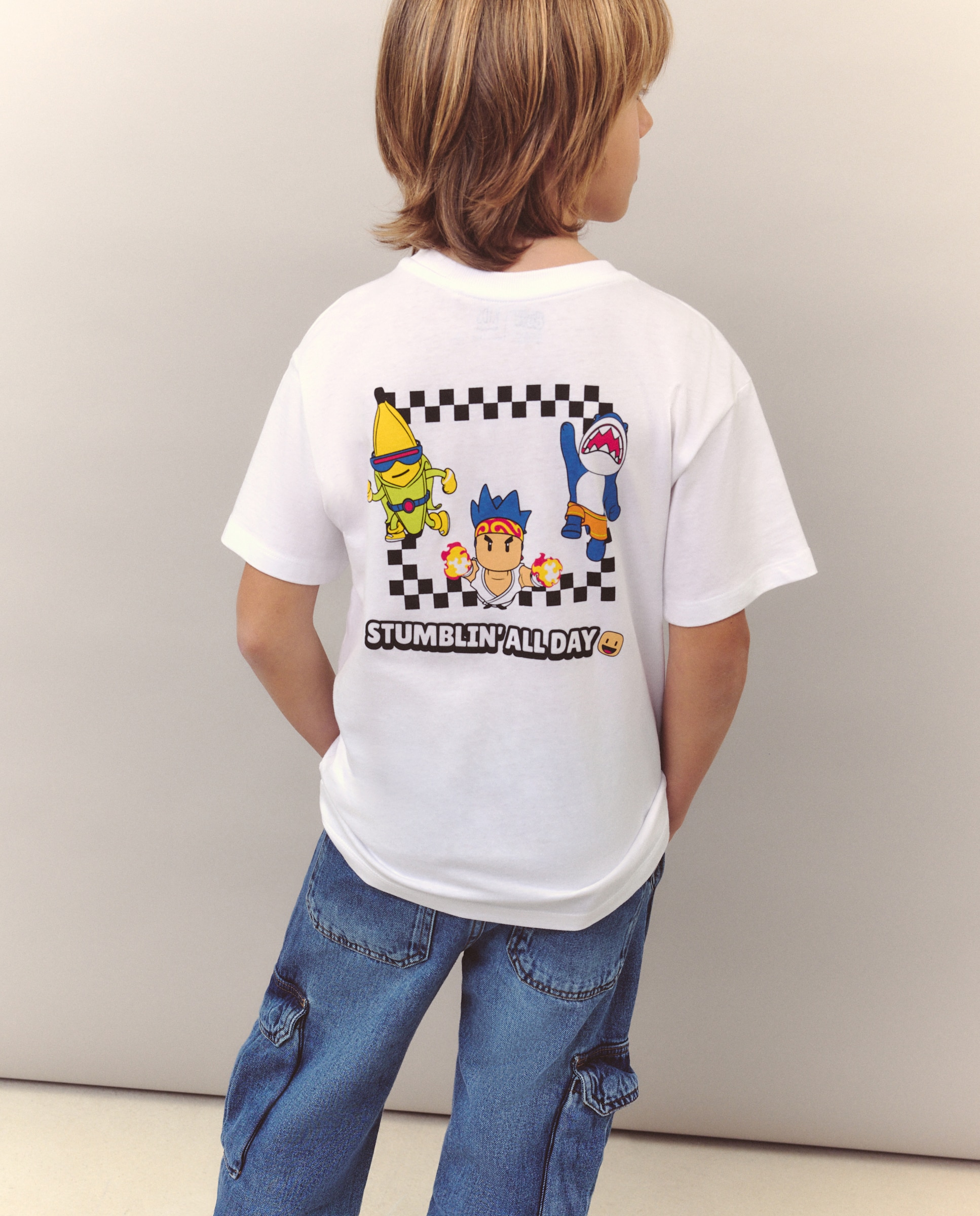 Camiseta de niño con manga corta y estampado delantero - Kids El Corte Inglés - Blanco Blanco-3