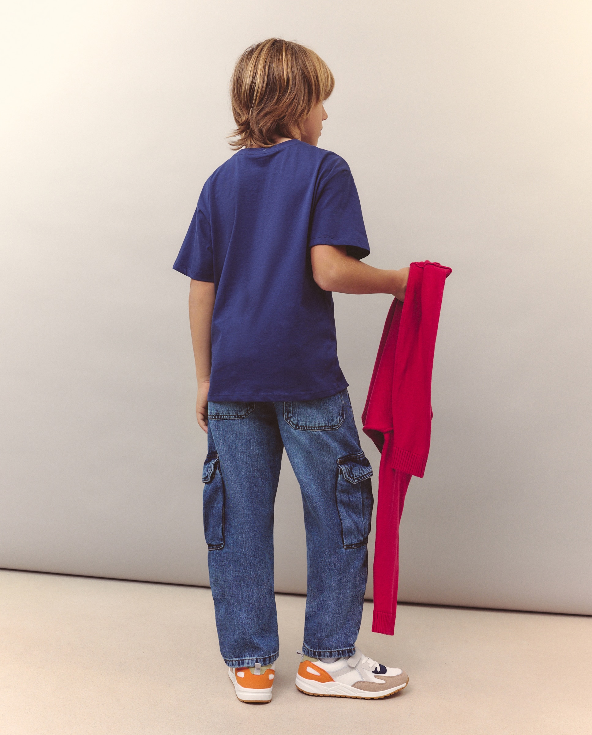 T-shirt de Manga Curta com Lantejoulas Kids El Corte Inglés Azul-3