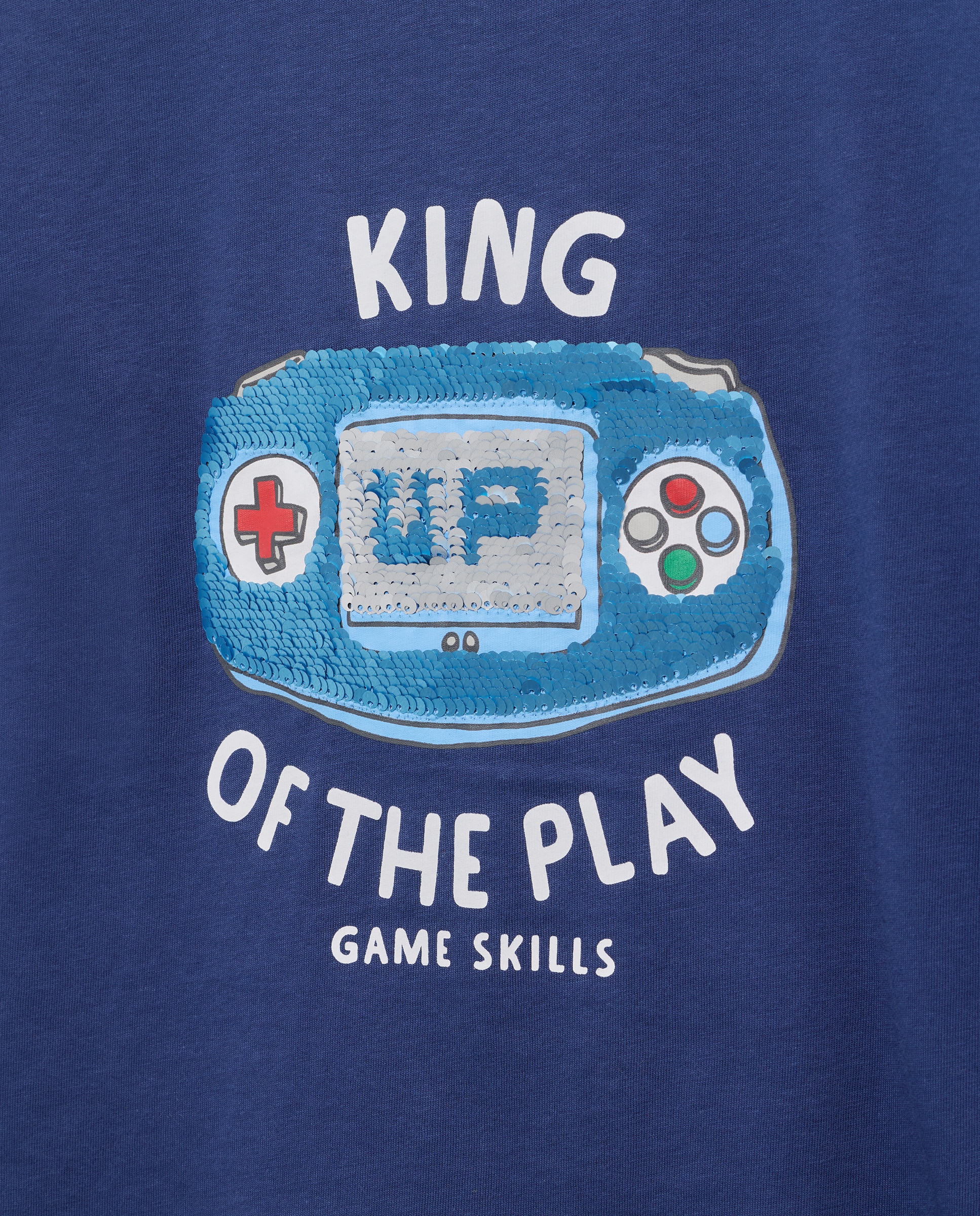 T-shirt de Manga Curta com Lantejoulas Kids El Corte Inglés Azul-5