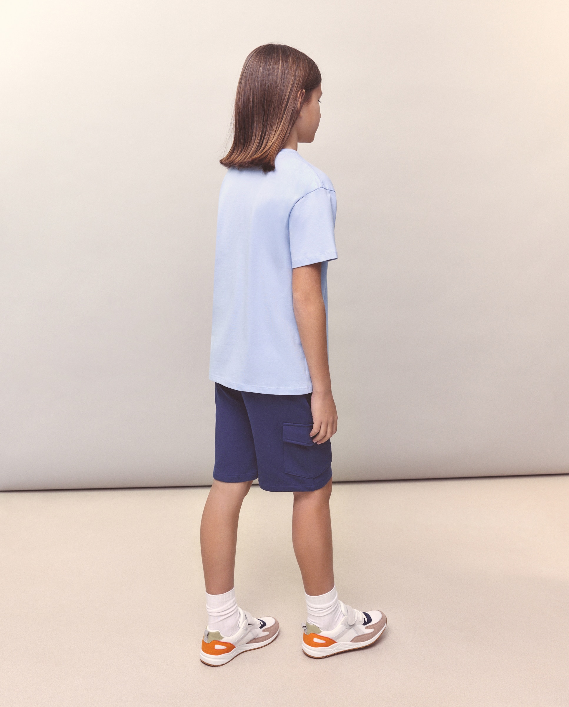 T-shirt de Manga Curta com Estampado Fotográfico Kids El Corte Inglés Azul-3