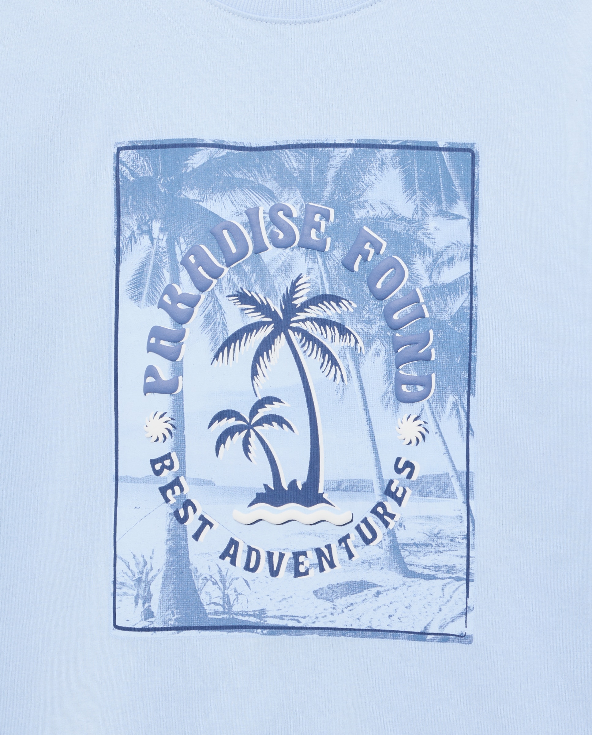 T-shirt de Manga Curta com Estampado Fotográfico Kids El Corte Inglés Azul-5