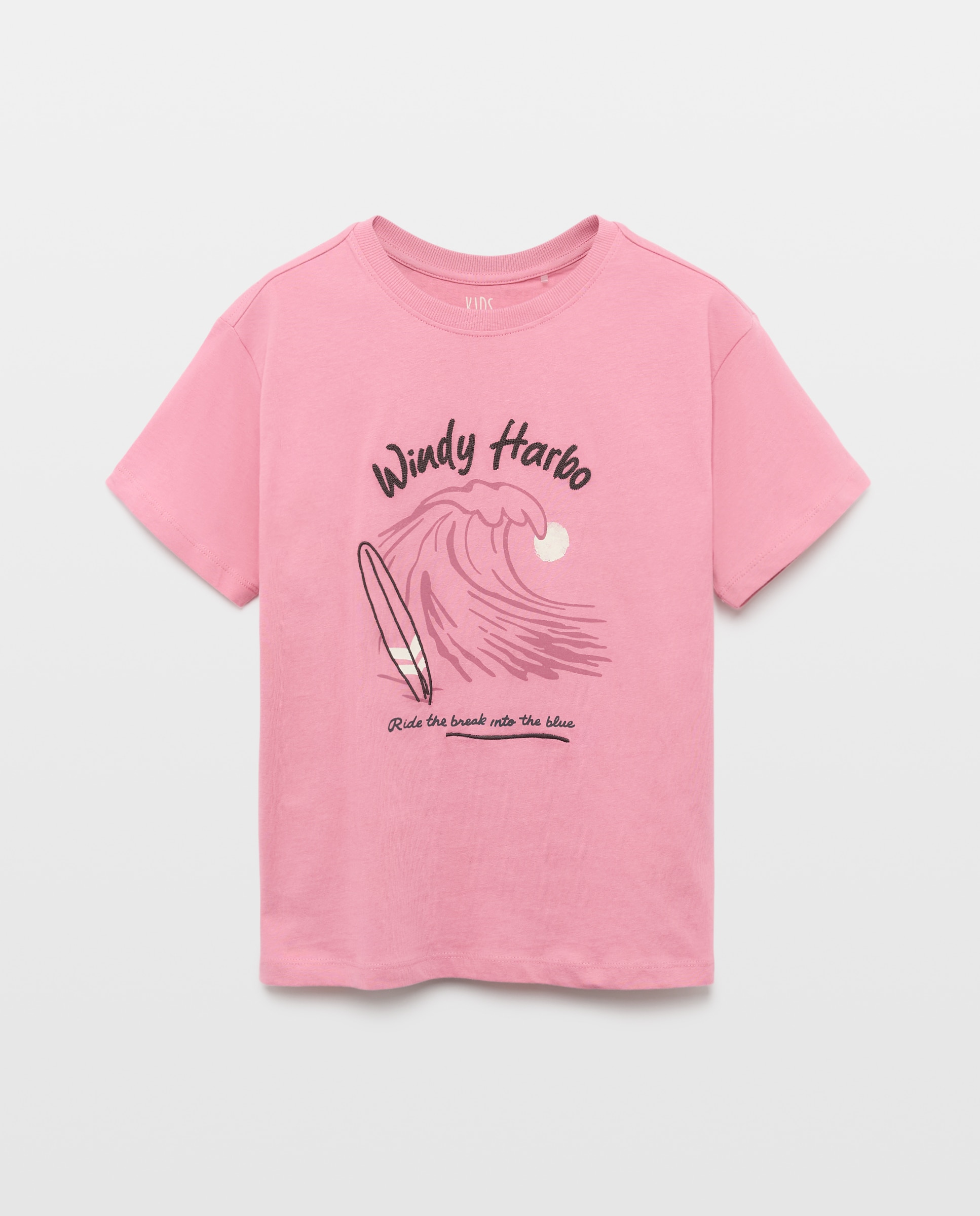 Camiseta manga corta bordado sobre print de niño - Kids El Corte Inglés - Rosa Rosa-4