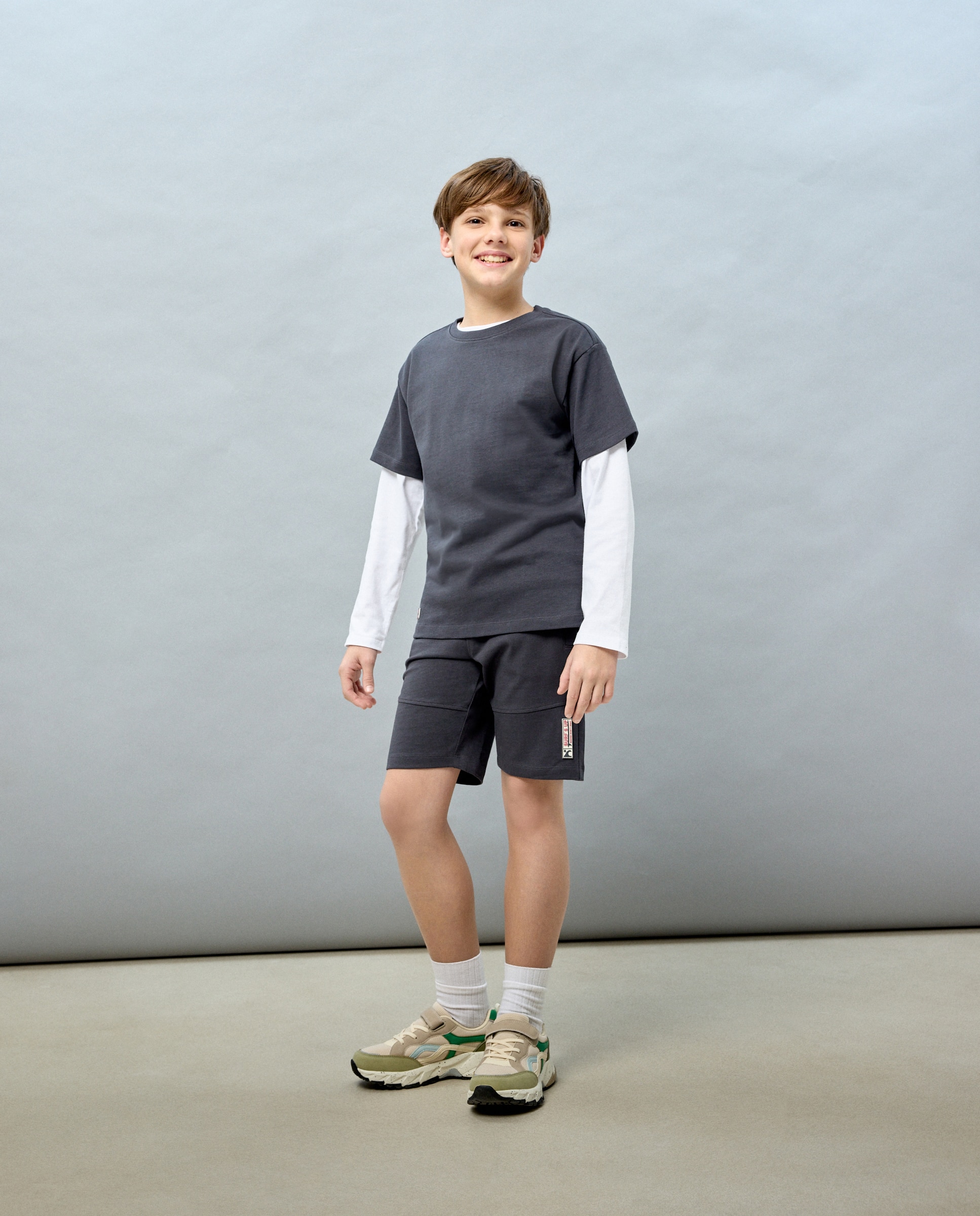 T-shirt de Heavy Jersey com Manga Curta 830 Antracite-2