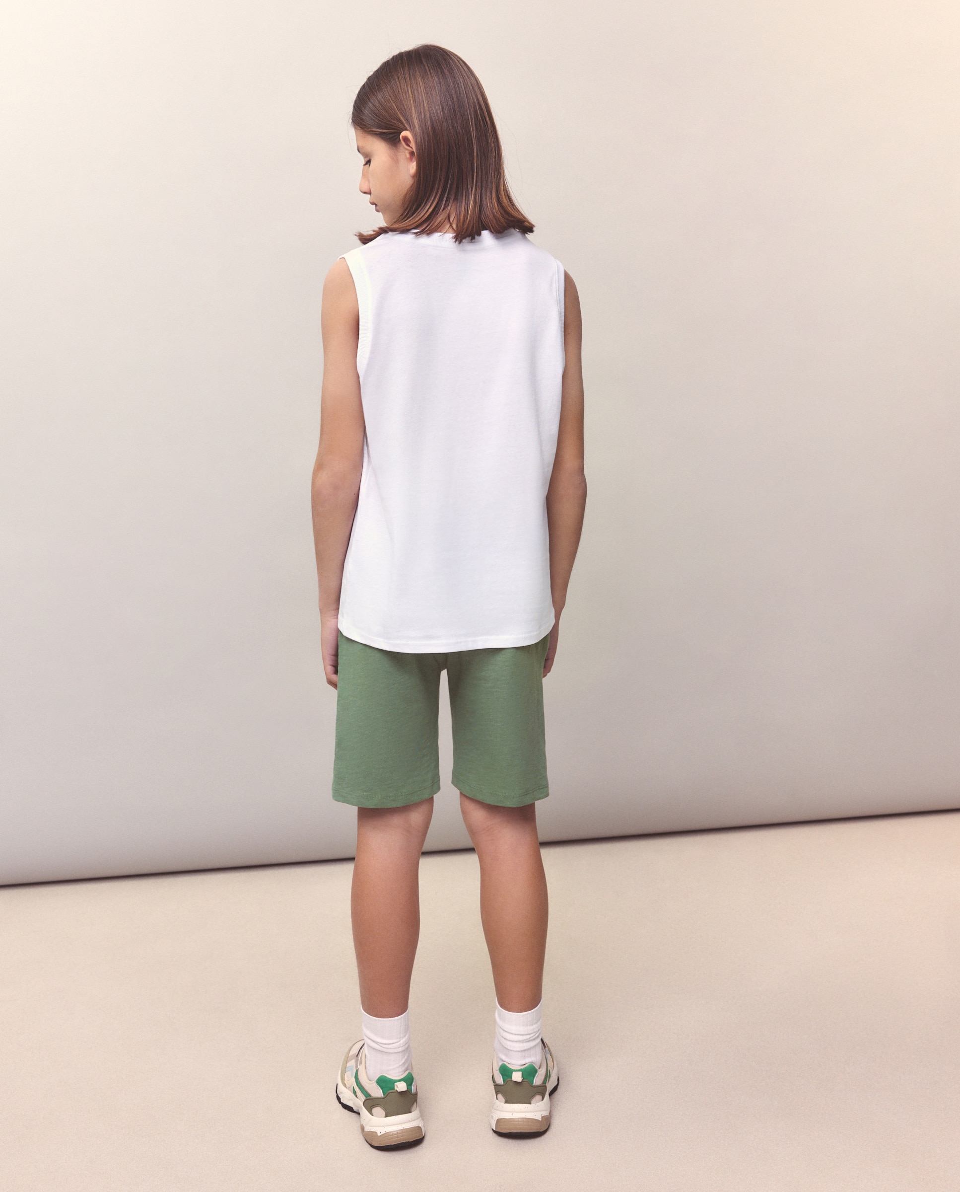 T-shirt sem Mangas com Estampado Desportivo Kids El Corte Inglés Branco-3