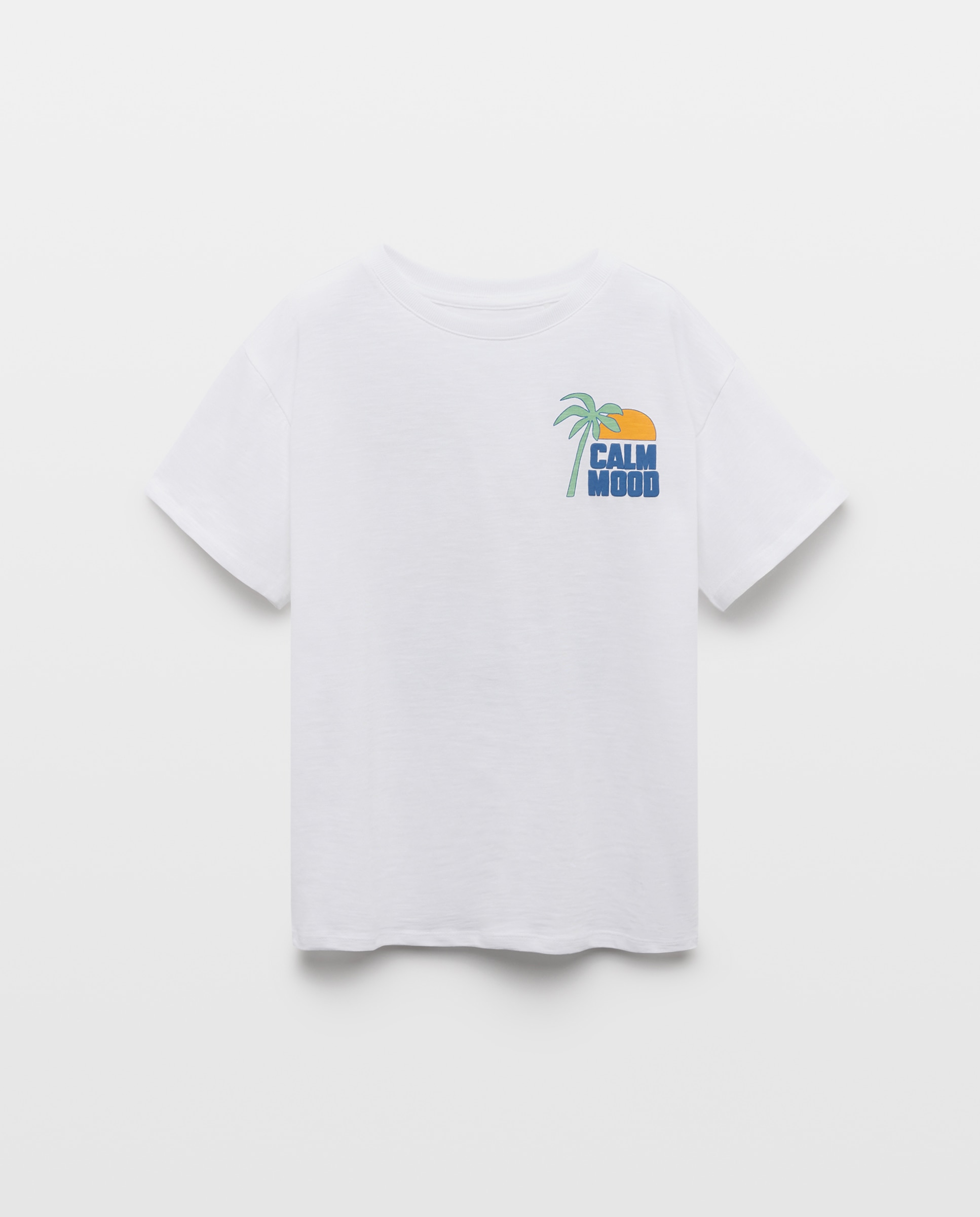T-shirt de Manga Curta com Detalhes Puffing Branco-4