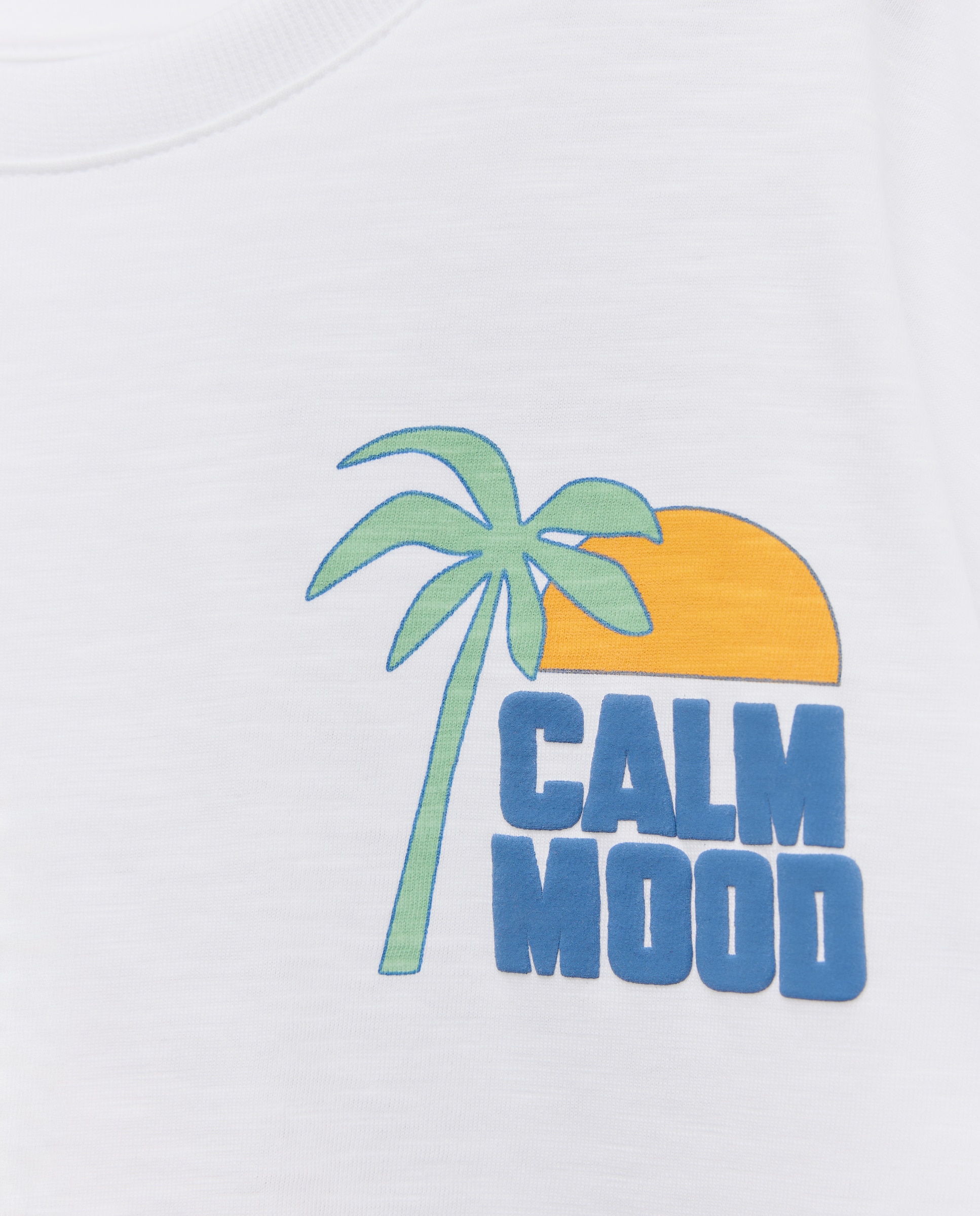 T-shirt de Manga Curta com Detalhes Puffing Branco-5