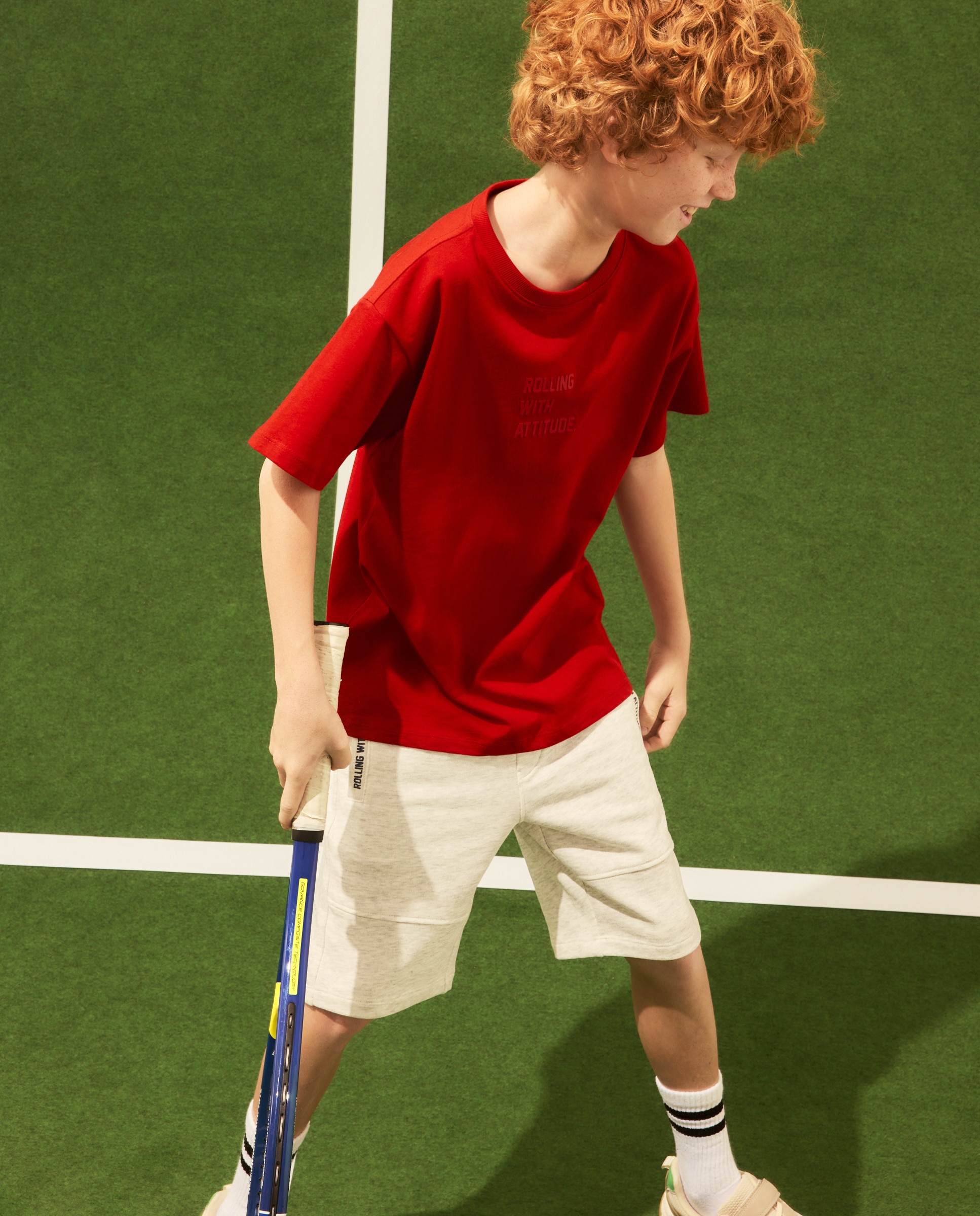 Camiseta manga corta high density texto de niño - Kids El Corte Inglés - Rojo Rojo-1