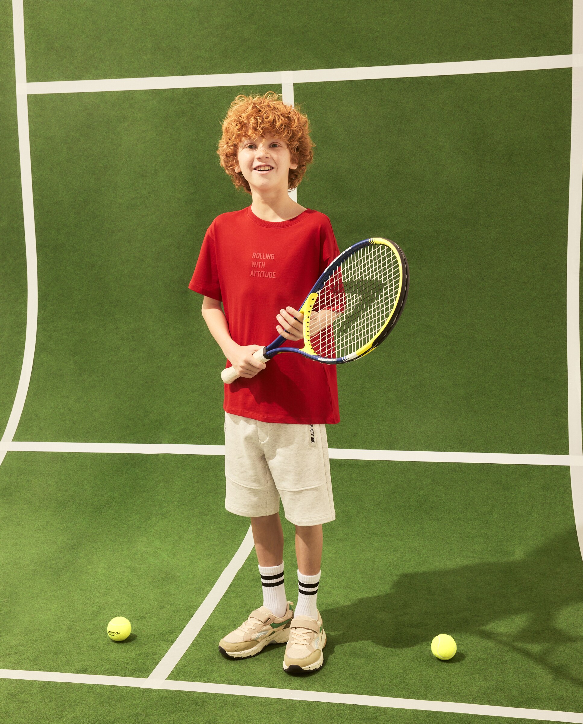 Camiseta manga corta high density texto de niño - Kids El Corte Inglés - Rojo Rojo-2