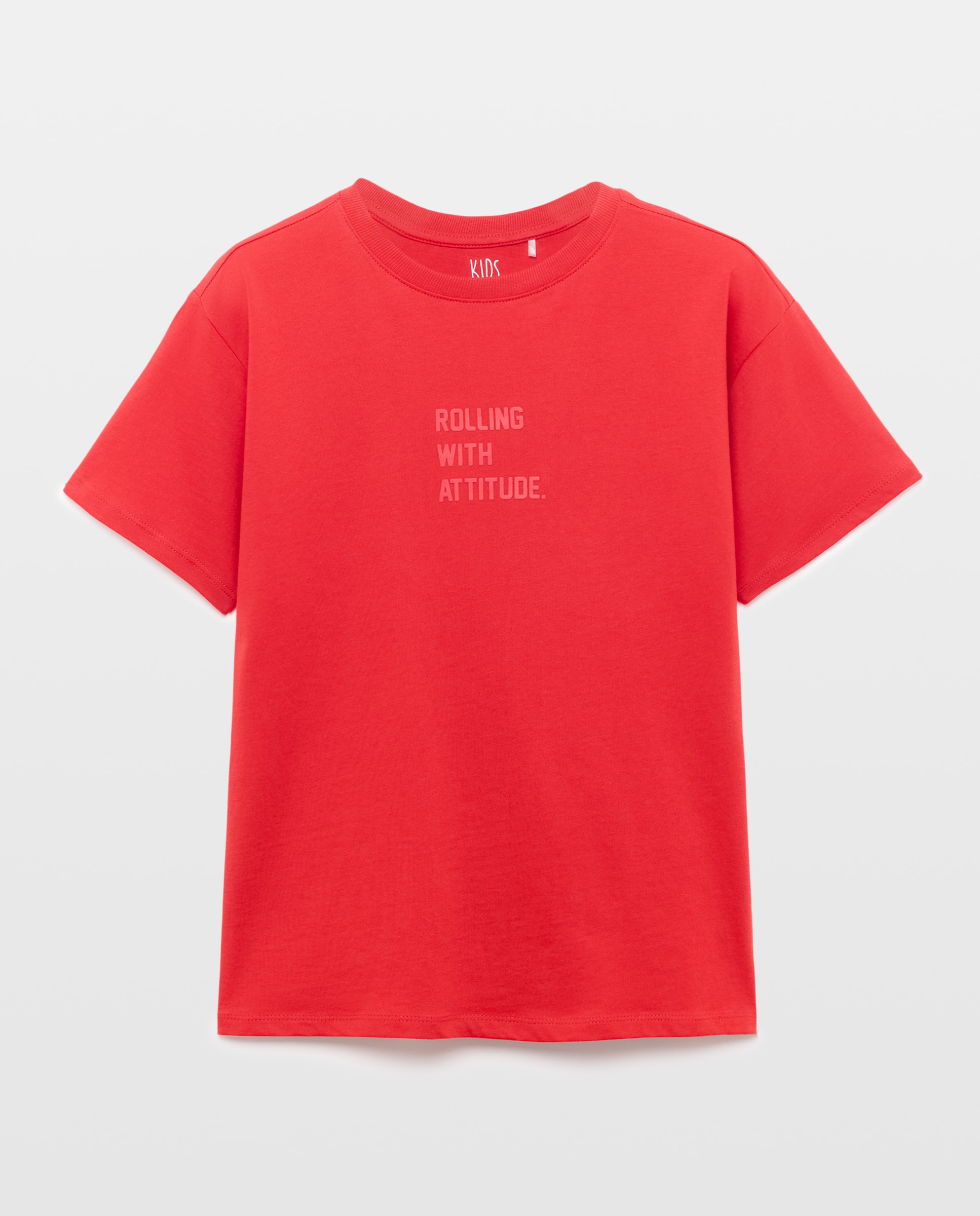Camiseta manga corta high density texto de niño - Kids El Corte Inglés - Rojo Rojo-5
