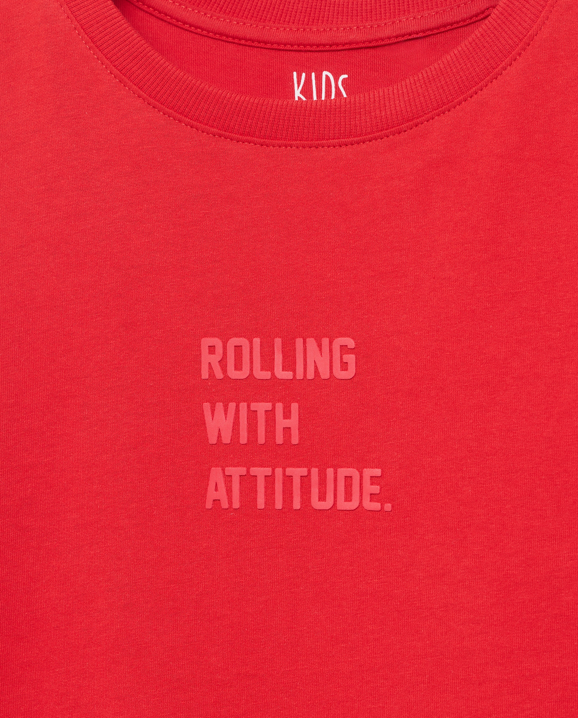 Camiseta manga corta high density texto de niño - Kids El Corte Inglés - Rojo Rojo-6