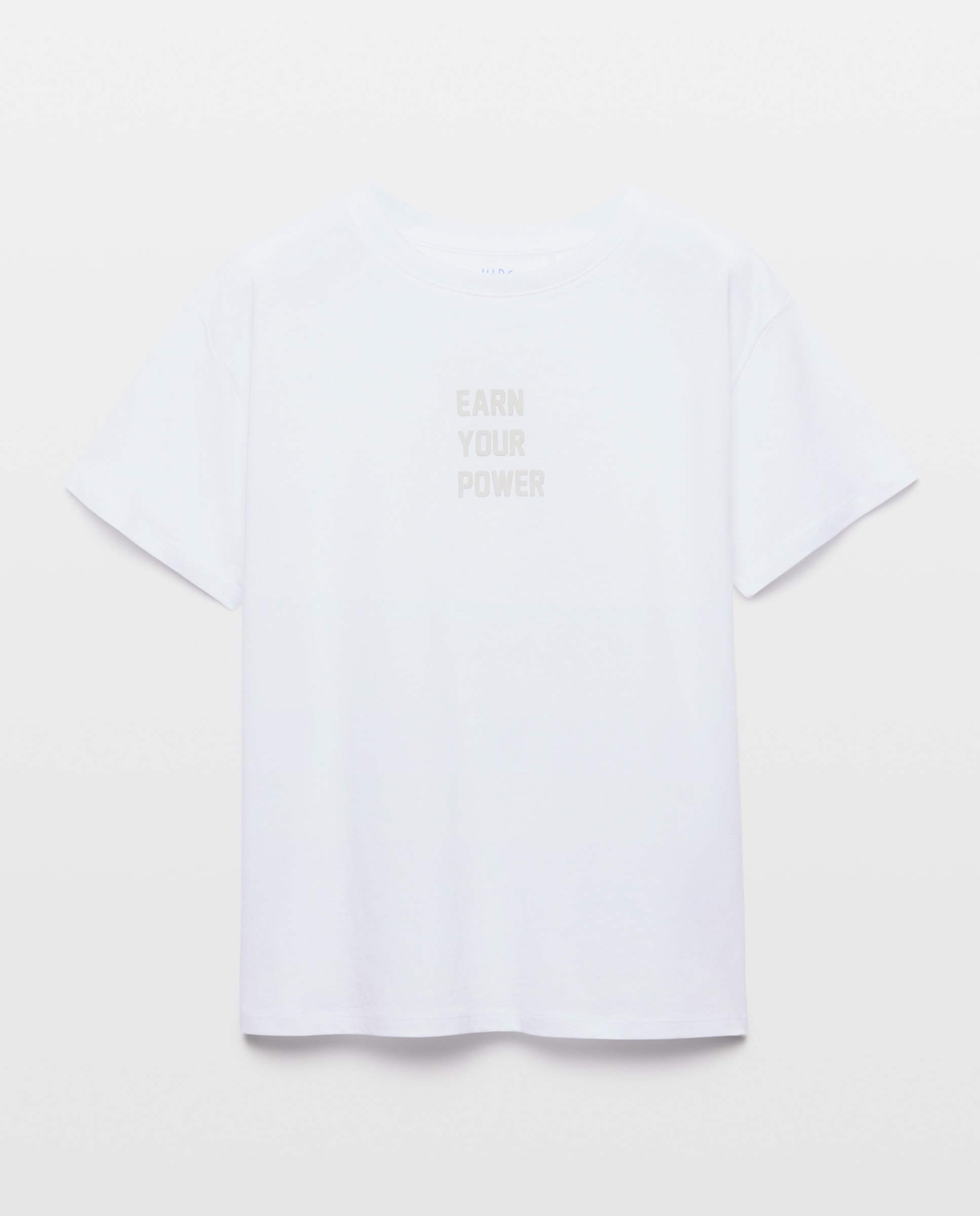 T-shirt de Manga Curta High Density com Texto Branco-5