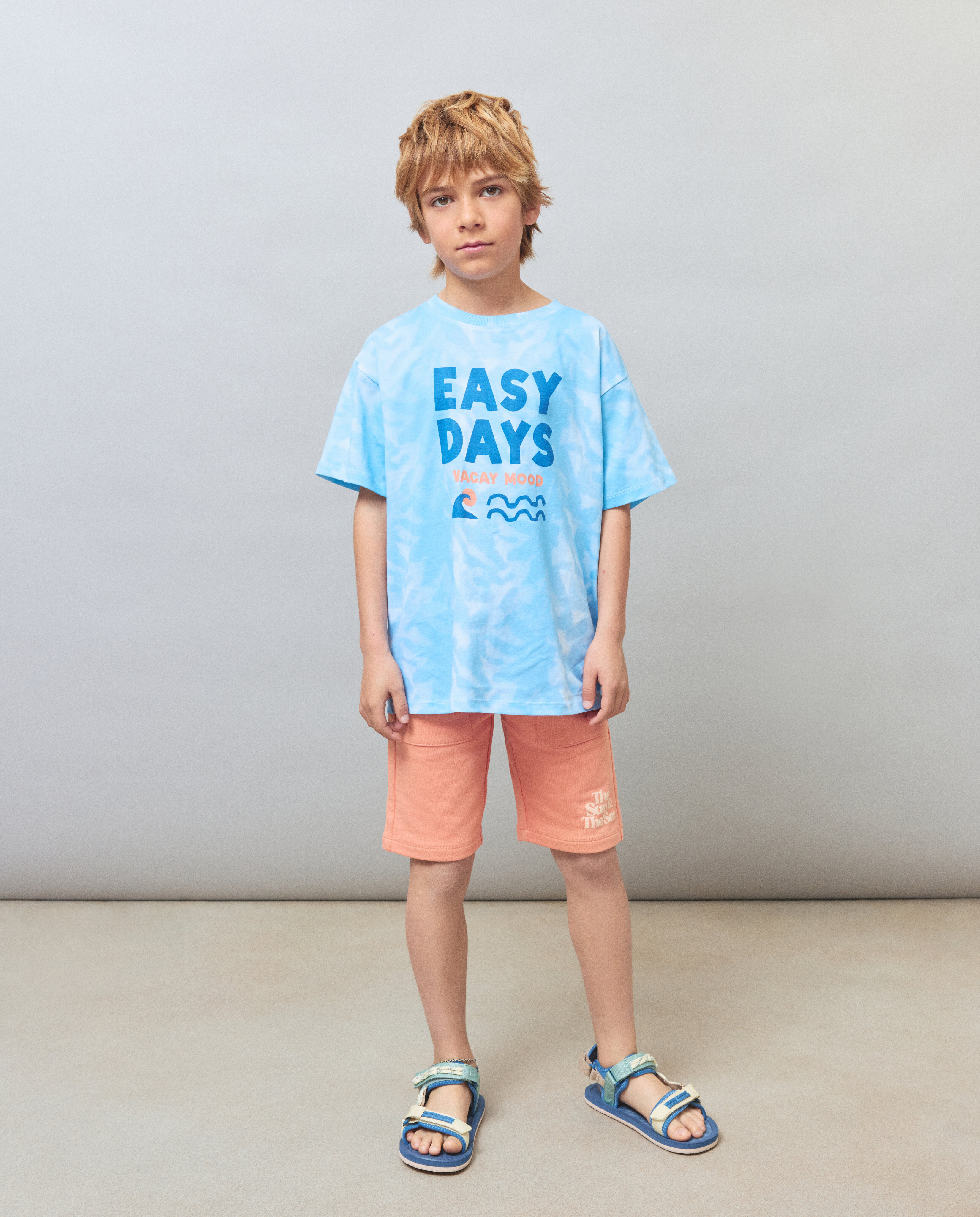 T-shirt de Manga Curta Tie Dye Kids El Corte Inglés Azul-2