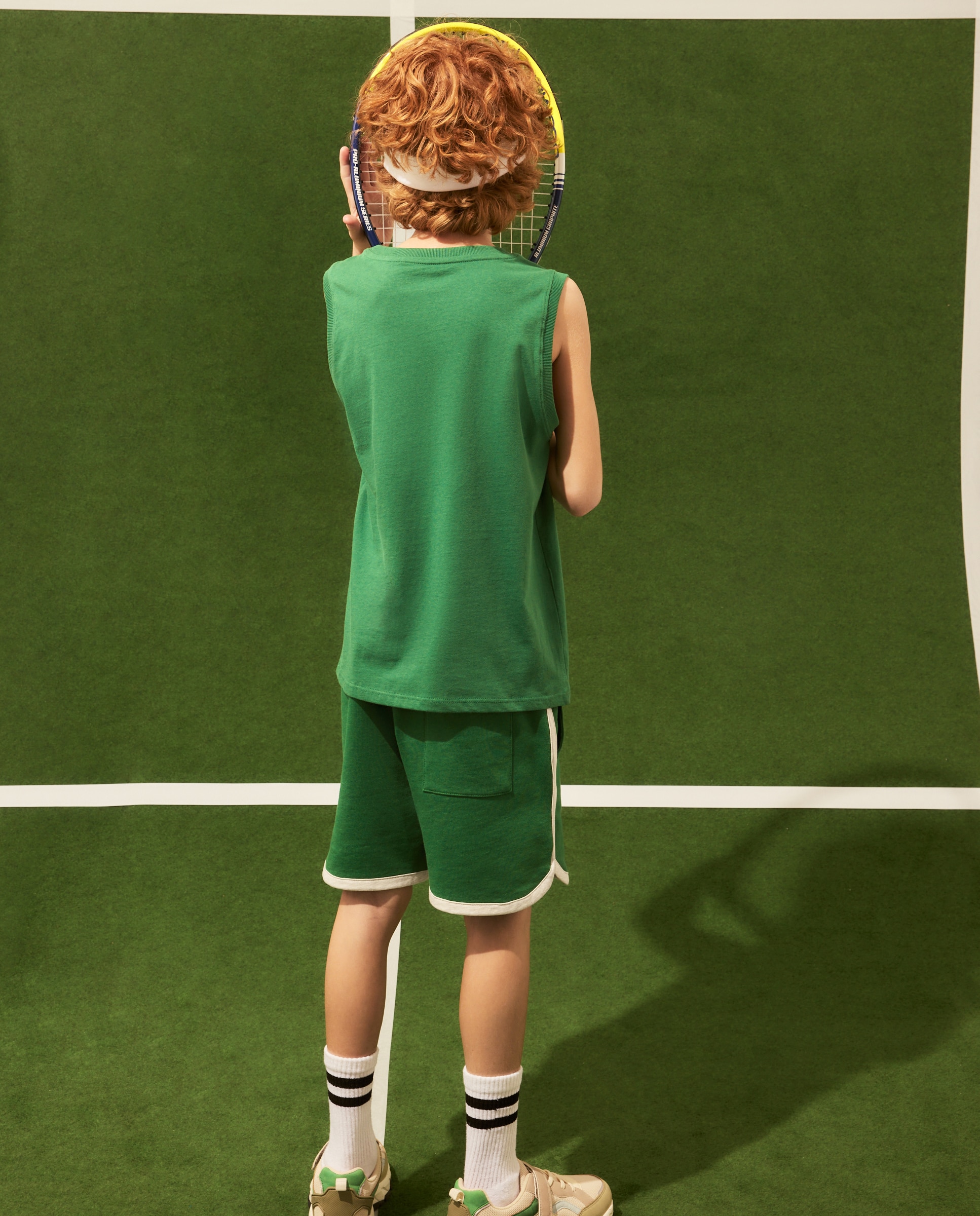 Camiseta sin mangas estampado sporty de niño - Kids El Corte Inglés - 530 Verde oscuro 530 Verde oscuro-5
