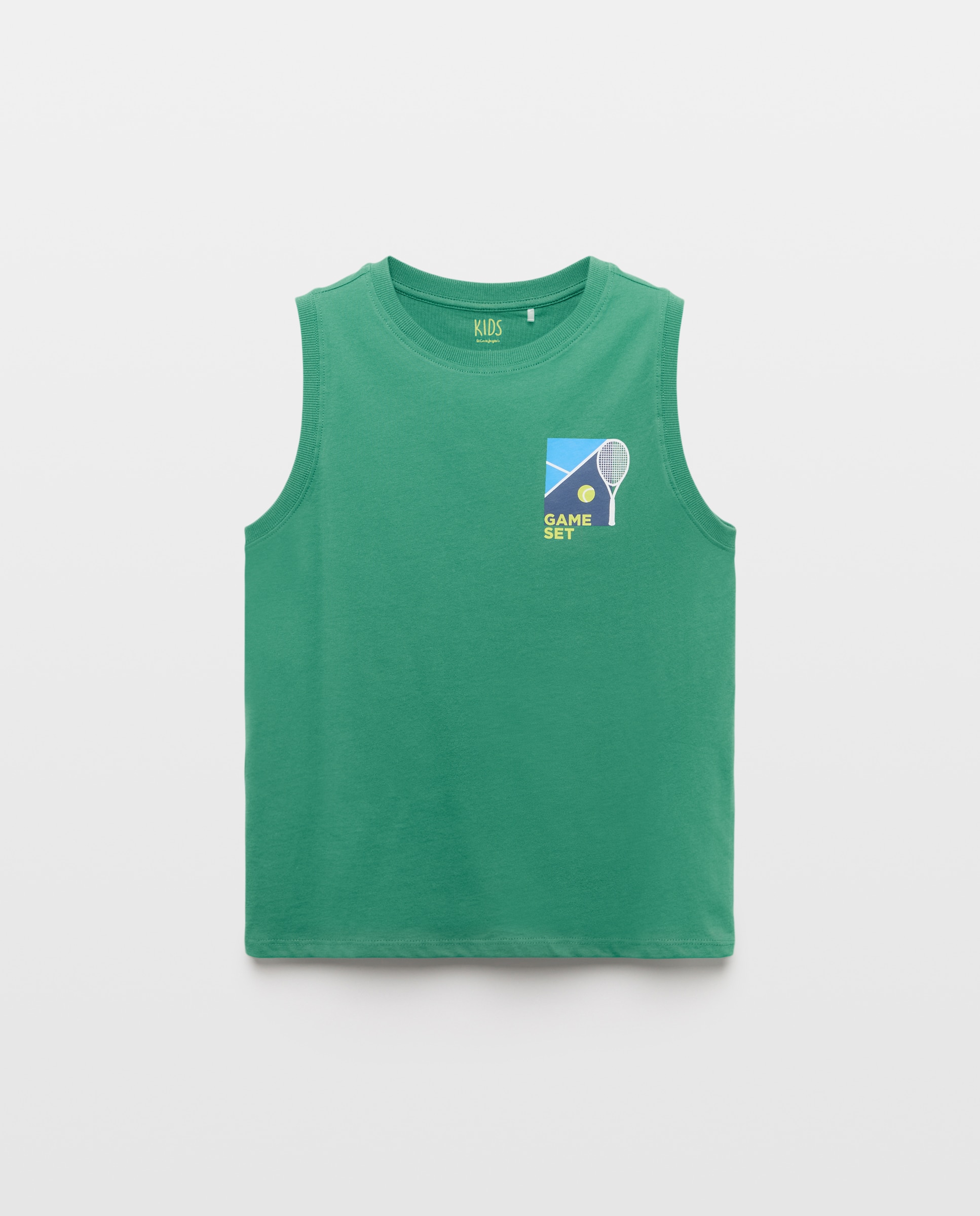 Camiseta sin mangas estampado sporty de niño - Kids El Corte Inglés - 530 Verde oscuro 530 Verde oscuro-7