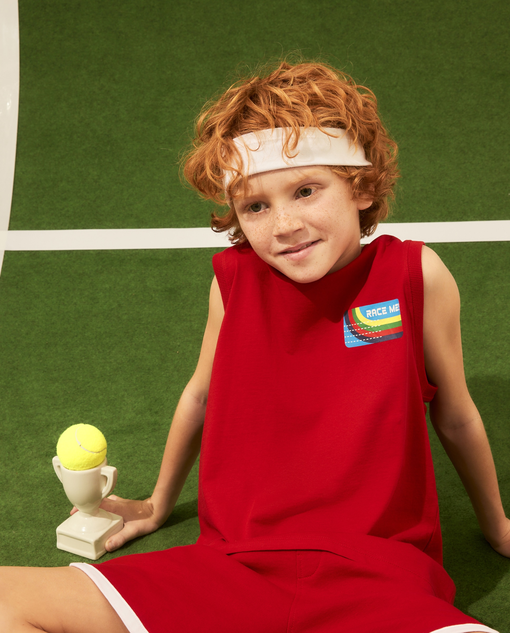 T-shirt sem Mangas com Estampado Desportivo Kids El Corte Inglés 600 Vermelho-5