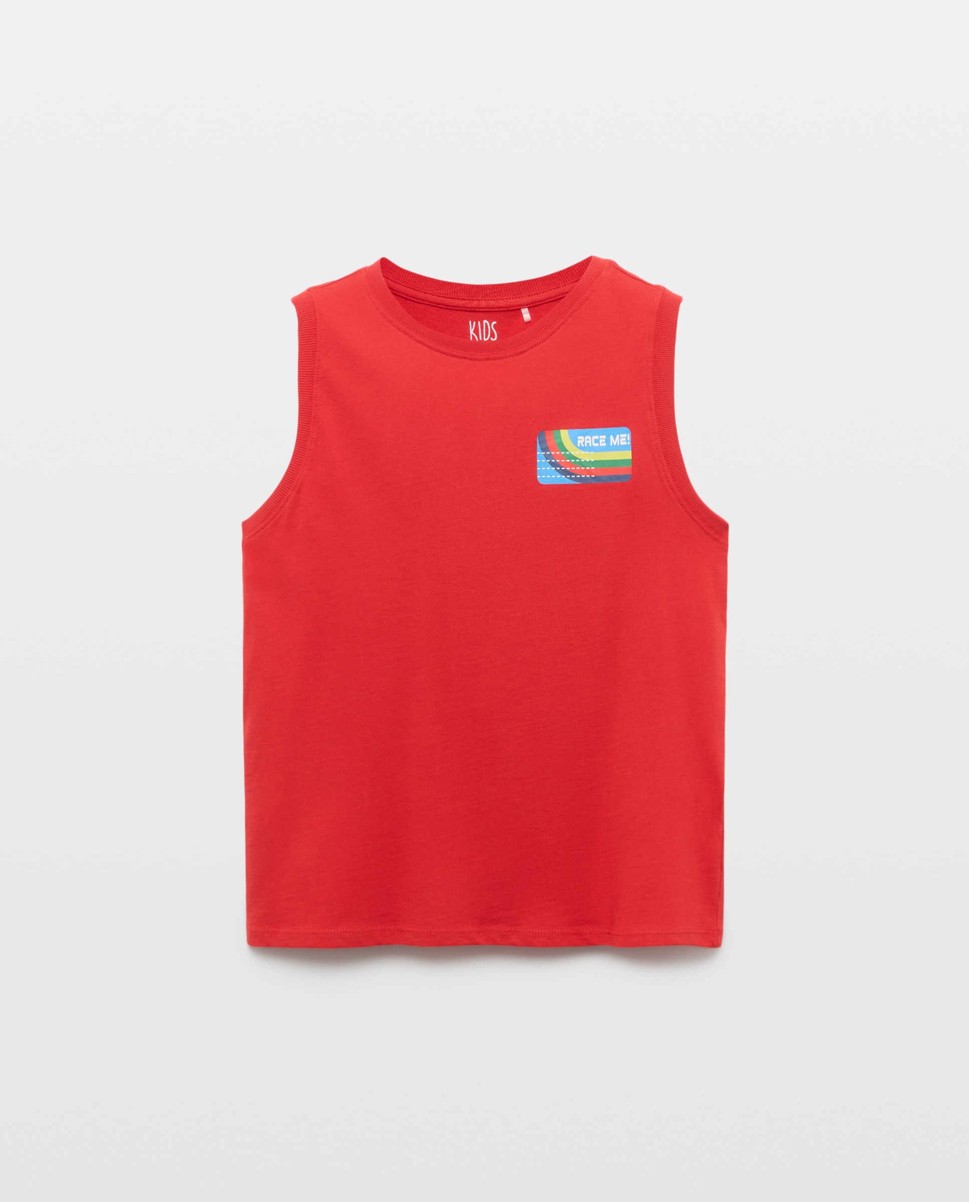 T-shirt sem Mangas com Estampado Desportivo Kids El Corte Inglés 600 Vermelho-6
