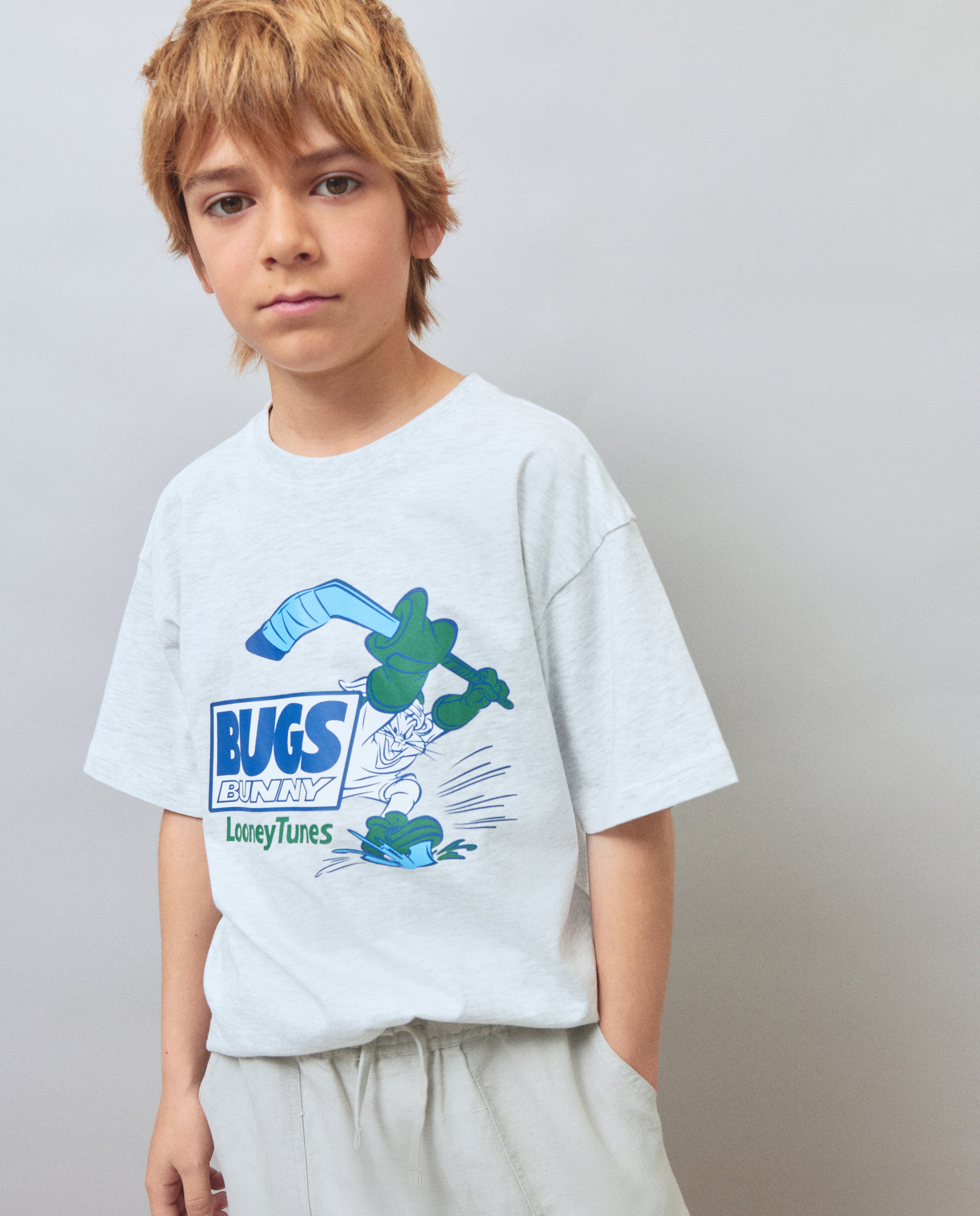 Camiseta de niño con estampado Bugs Bunny - Kids El Corte Inglés - Gris Gris-2