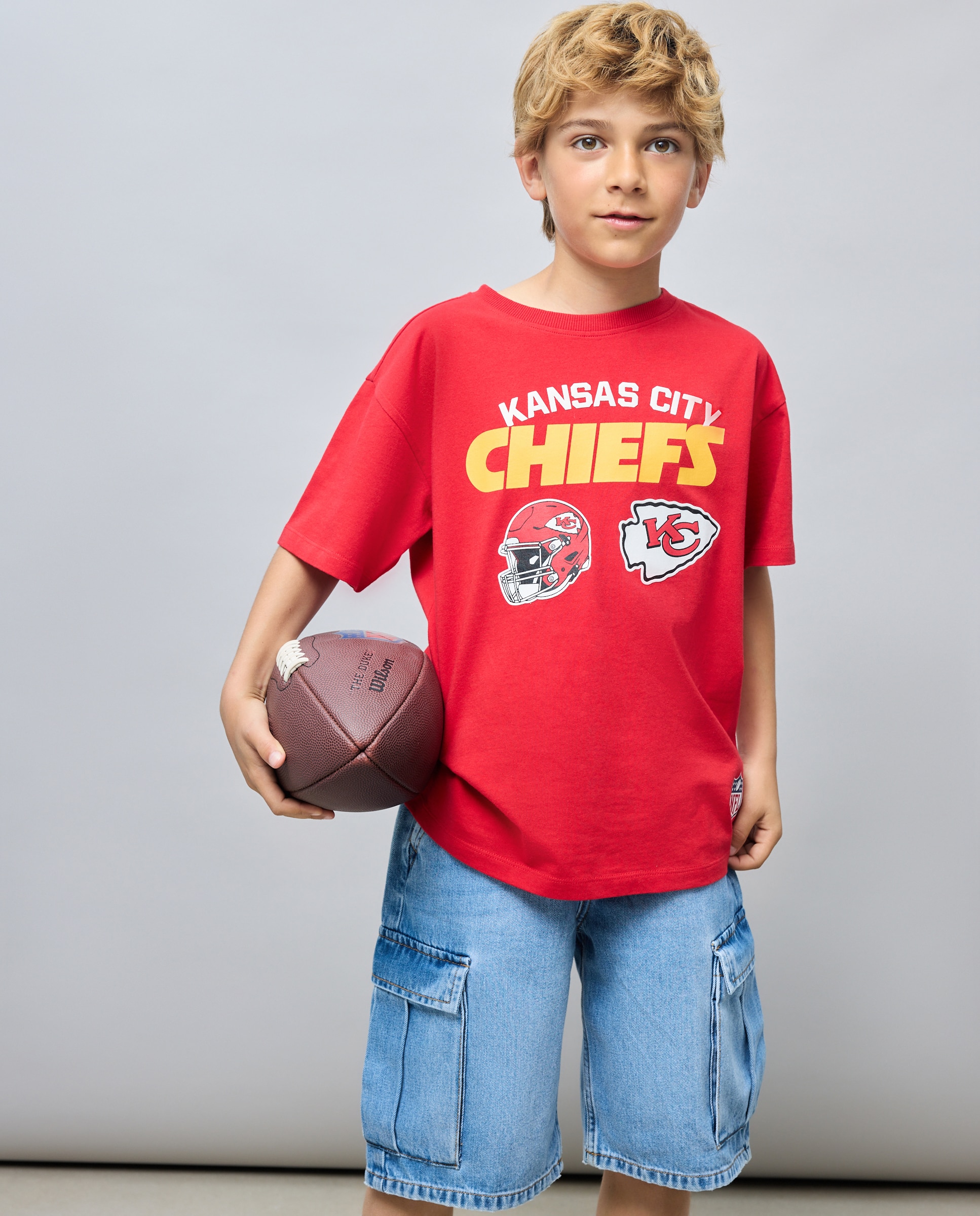 Imagen 1 de Camiseta manga corta licencia NFL CHIEFS de niño Rojo