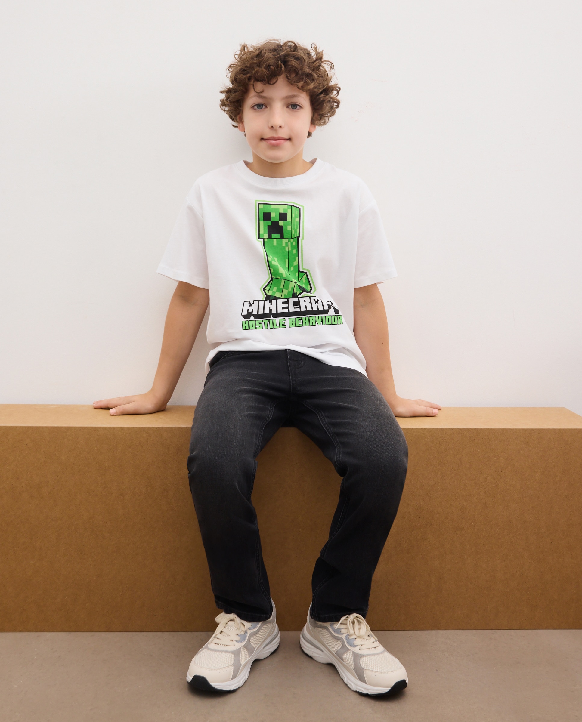 Camiseta de niño manga larga estampado fantasía MINECRAFT - Kids El Corte Inglés - Blanco Blanco-1