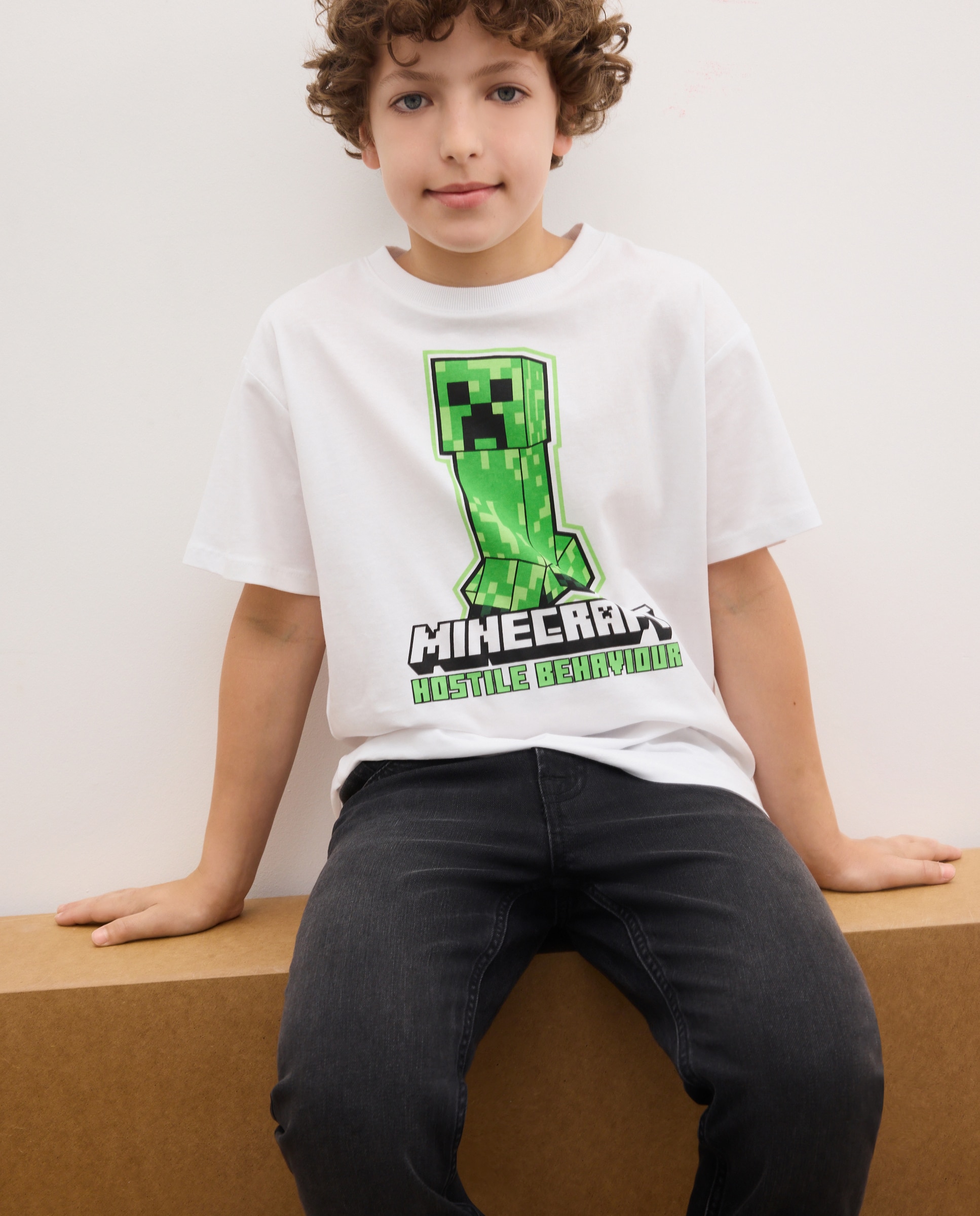 Camiseta de niño manga larga estampado fantasía MINECRAFT - Kids El Corte Inglés - Blanco Blanco-2