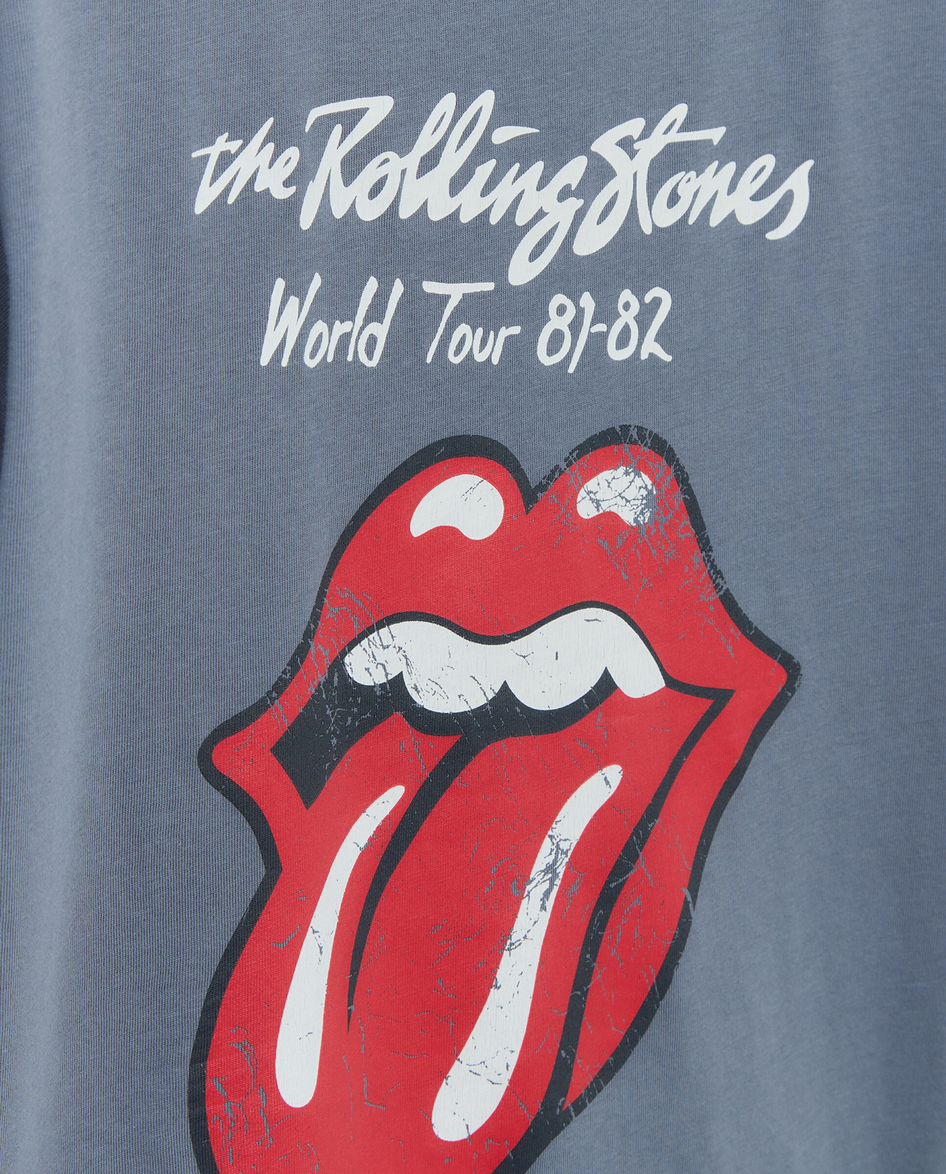 T-shirt de Manga Curta com Estampado Rolling Stones Azul-5