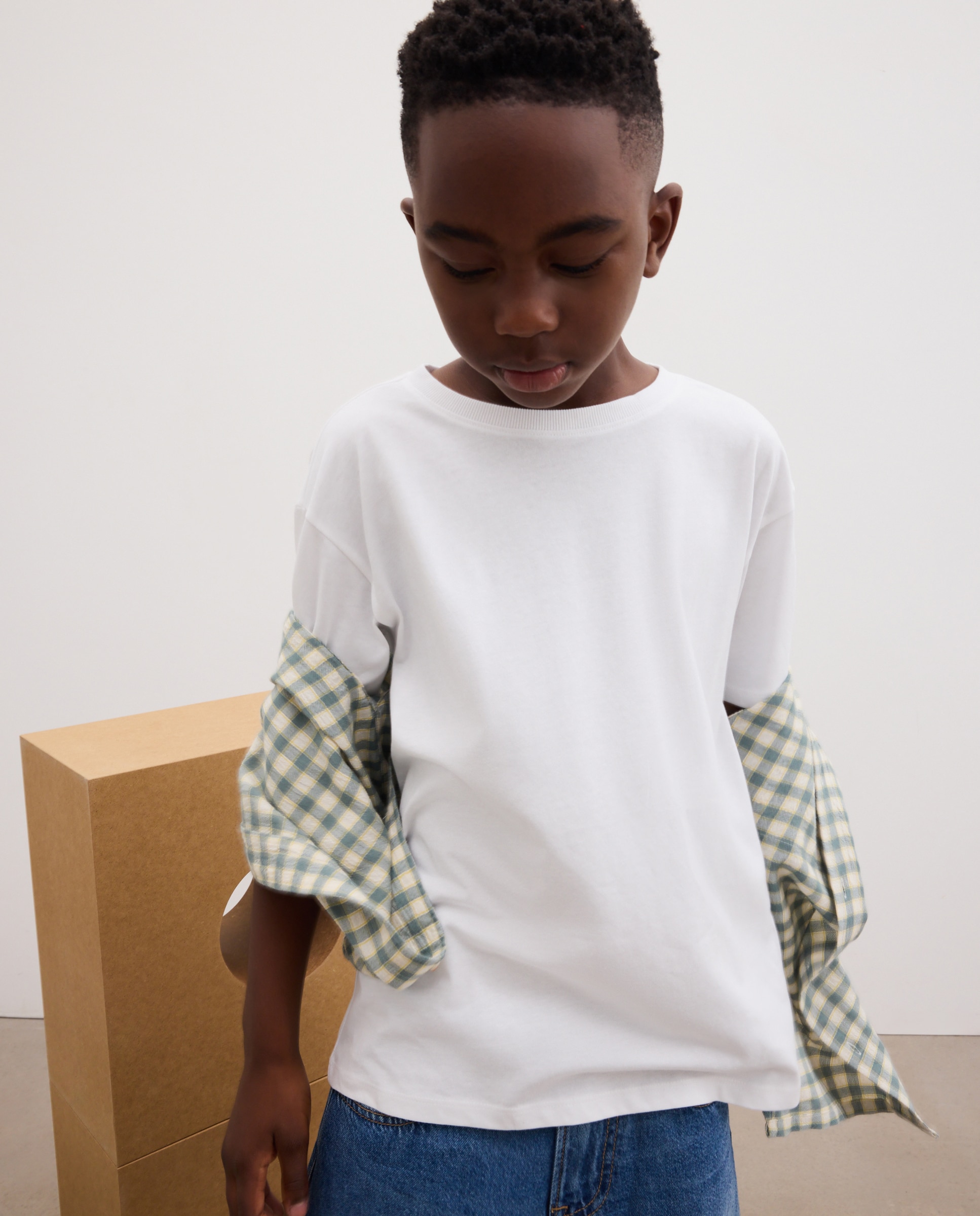 Camiseta de manga corta lisa de niño - Kids El Corte Inglés - Blanco Blanco-1