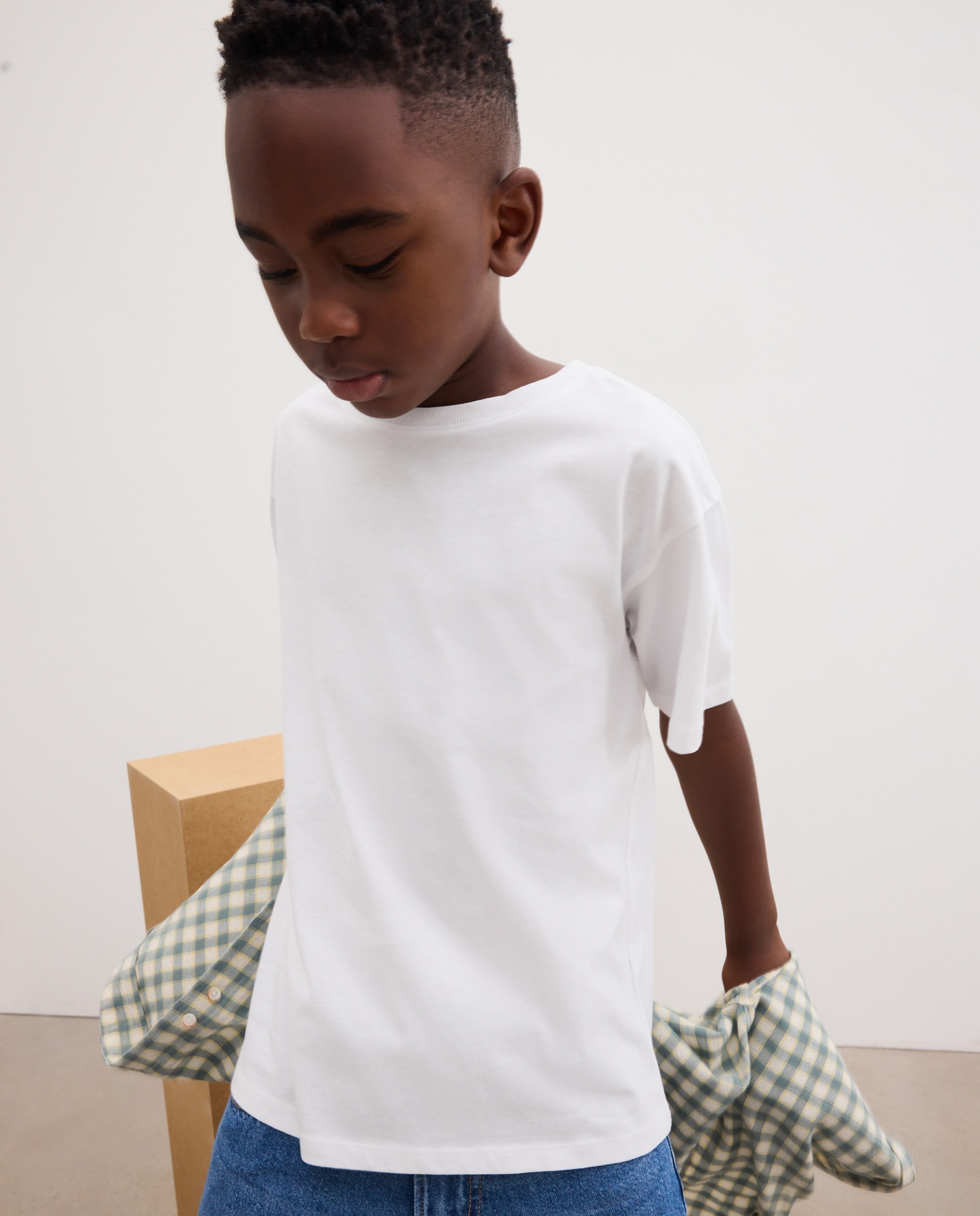 Camiseta de manga corta lisa de niño - Kids El Corte Inglés - Blanco Blanco-2