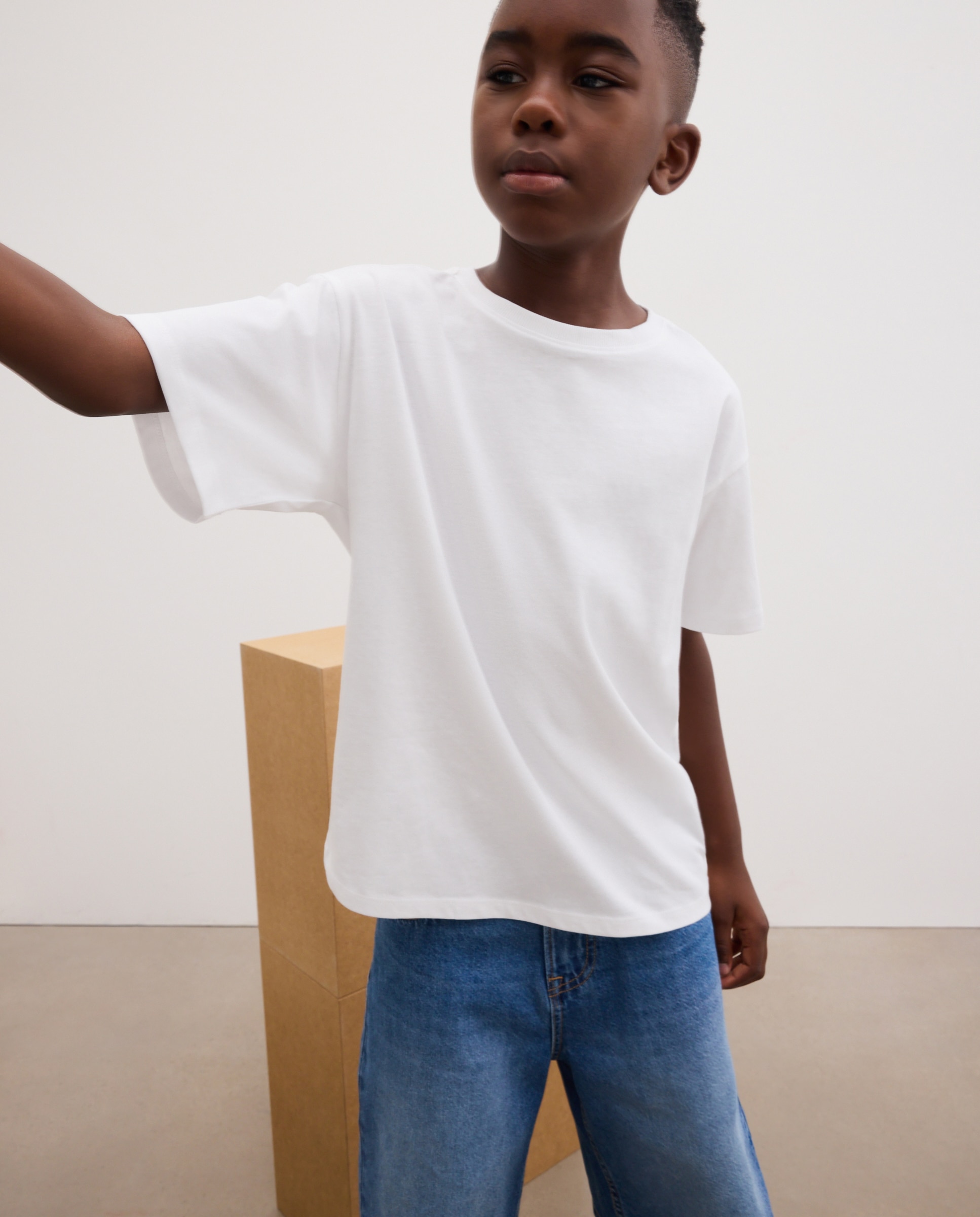 Camiseta de manga corta lisa de niño - Kids El Corte Inglés - Blanco Blanco-3