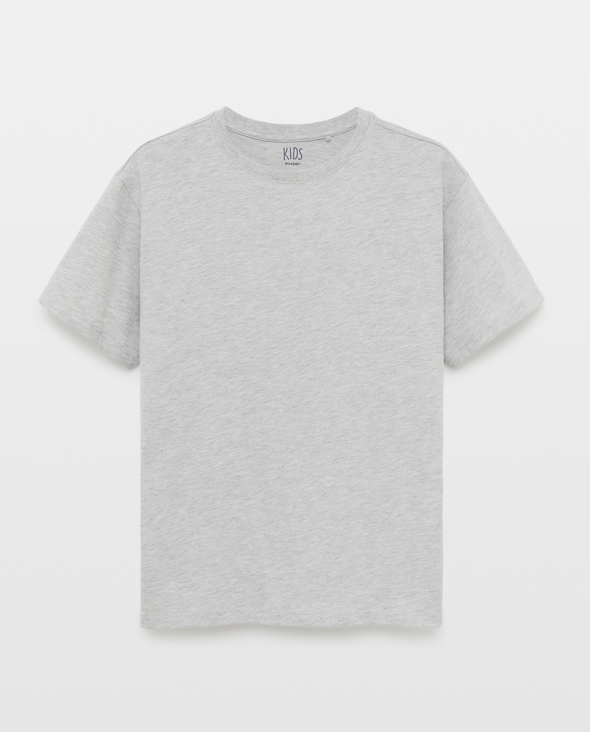 Camiseta de manga corta lisa de niño - Kids El Corte Inglés - Gris claro Gris claro-4