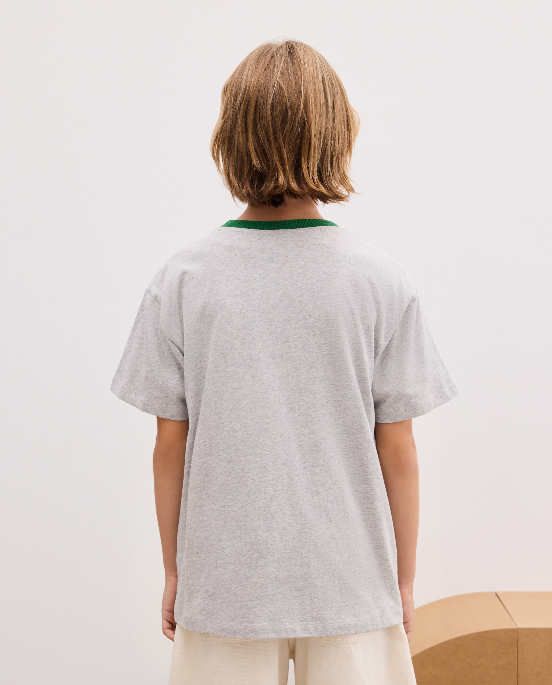 T-shirt de Decote Redondo com Manga Curta e Fantasia NBA Cinzento-3