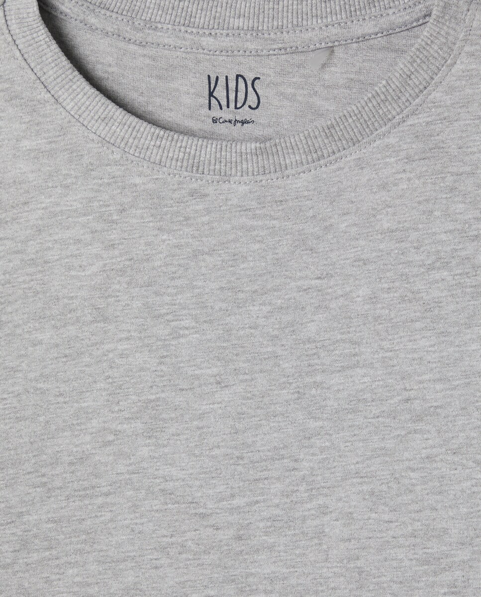 Camisola de Manga Comprida Lisa 820 Cinzento Médio-5